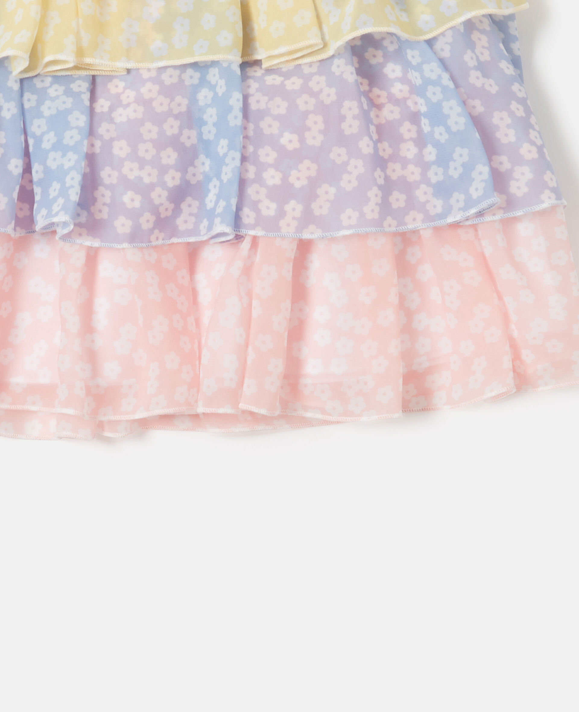 Tiered Chiffon Skirt-Multicolour-large image number 3