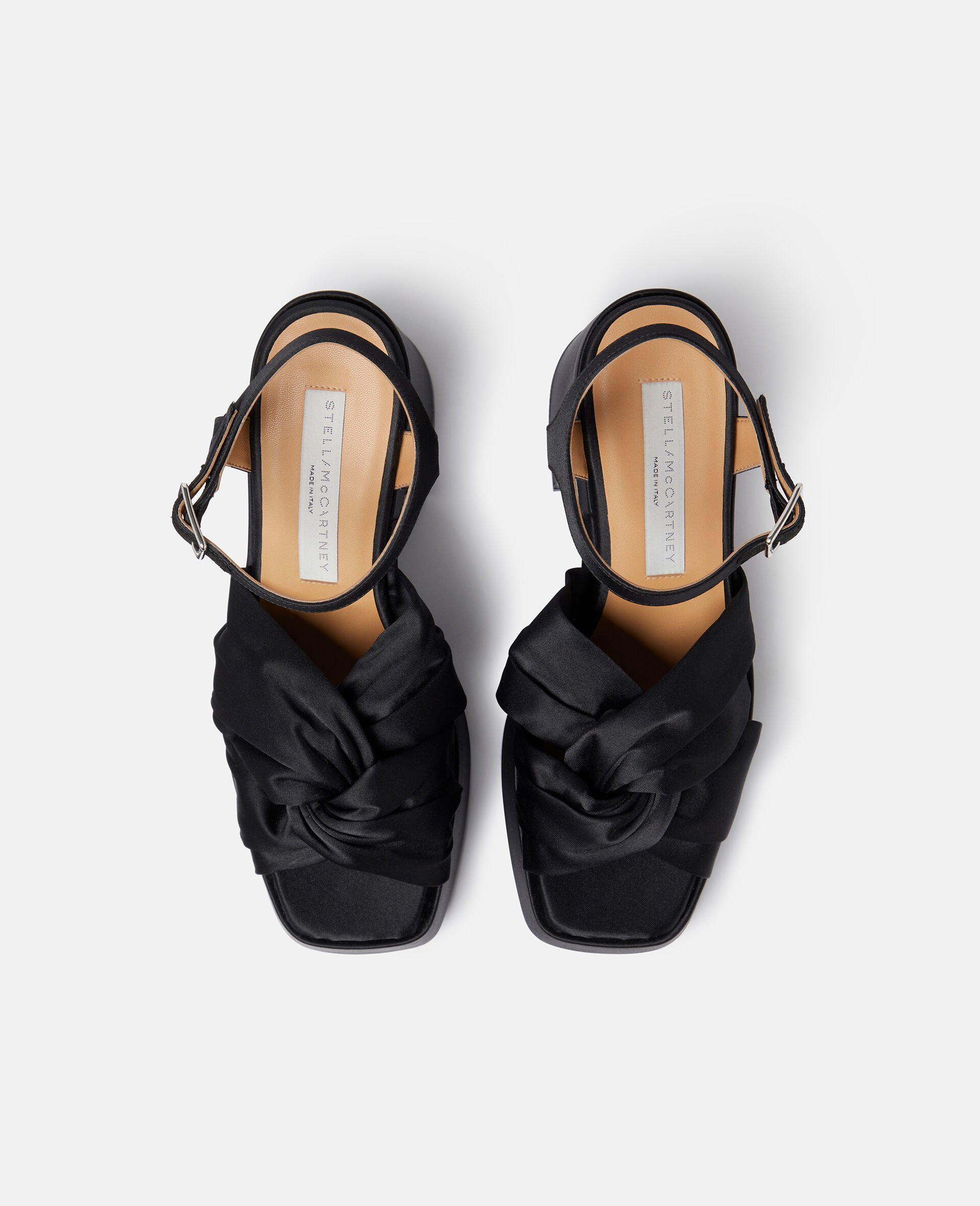 Skyla Buckle Platform Sandals-Black-large image number 3