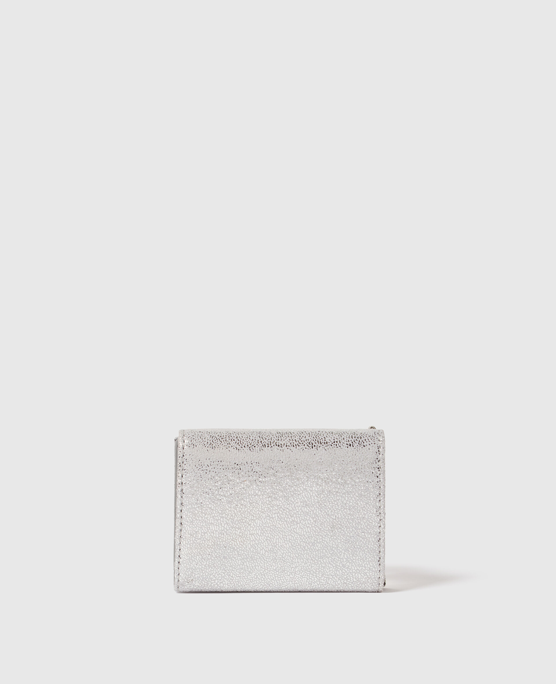 Falabella Metallic Tri-Fold Wallet-Silver-large image number 2