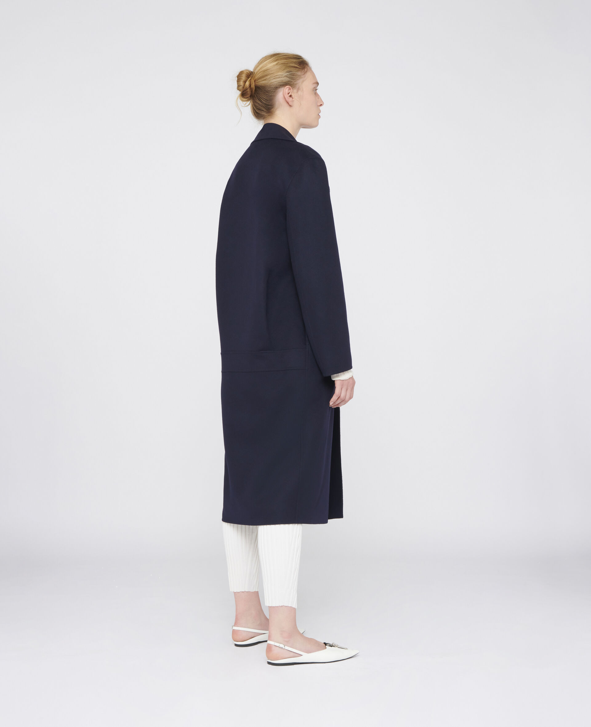 Double-Breasted Wool Coat-Brown-large image number 2