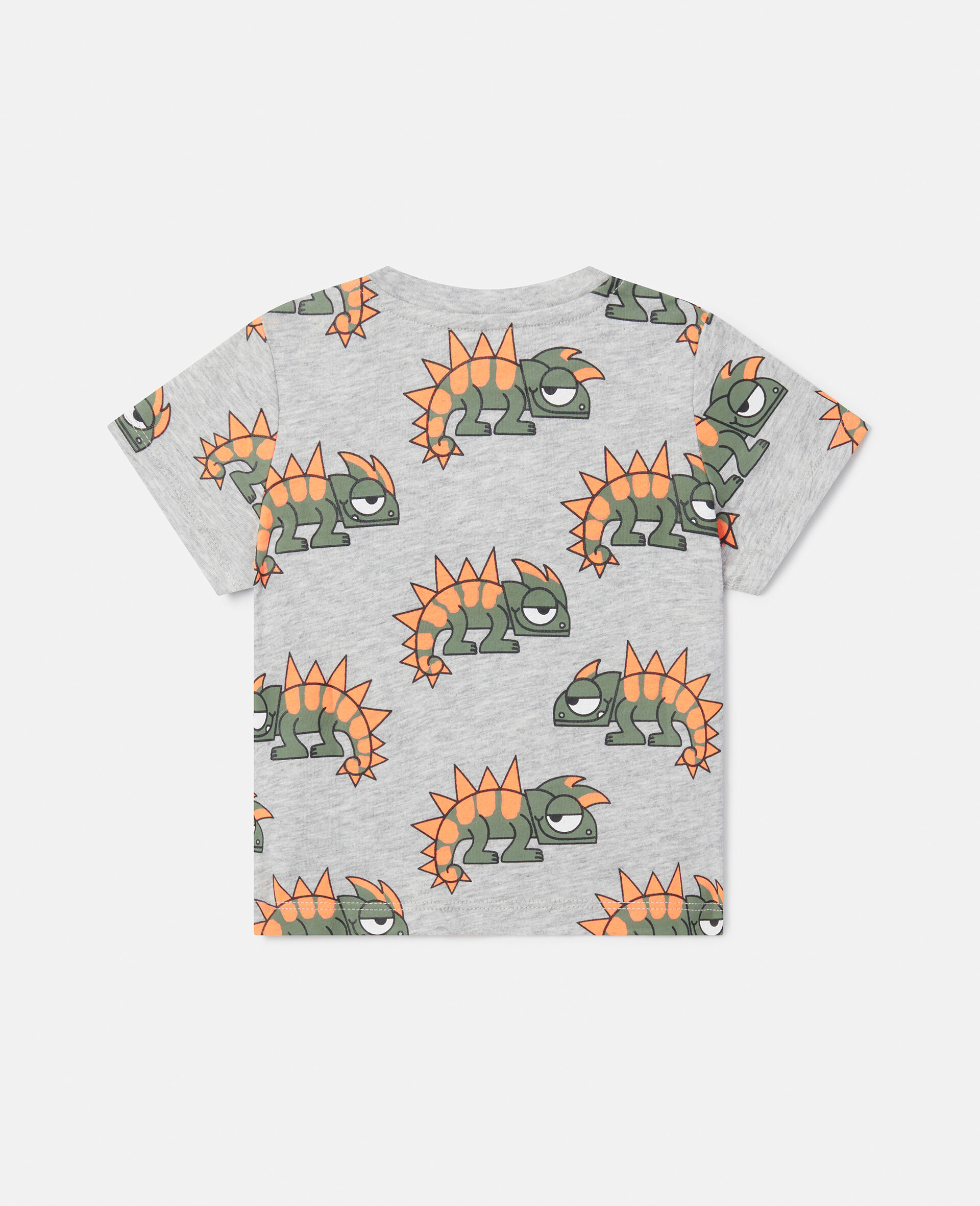 Gecko Print T-Shirt-Grey-large image number 2