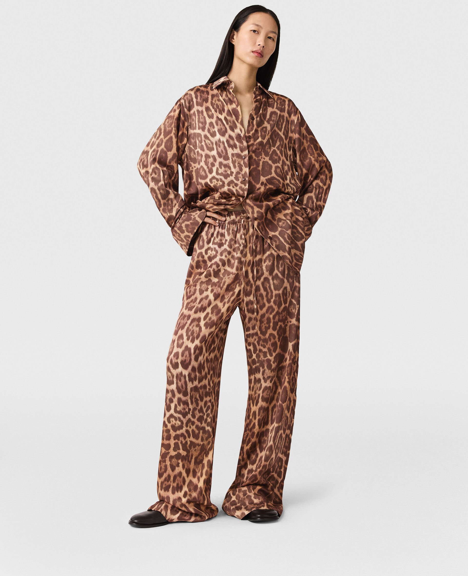 Leopard Straight-Leg Pants-Brown-large Leopard Straight-Leg Pants-Brown-large image number 5