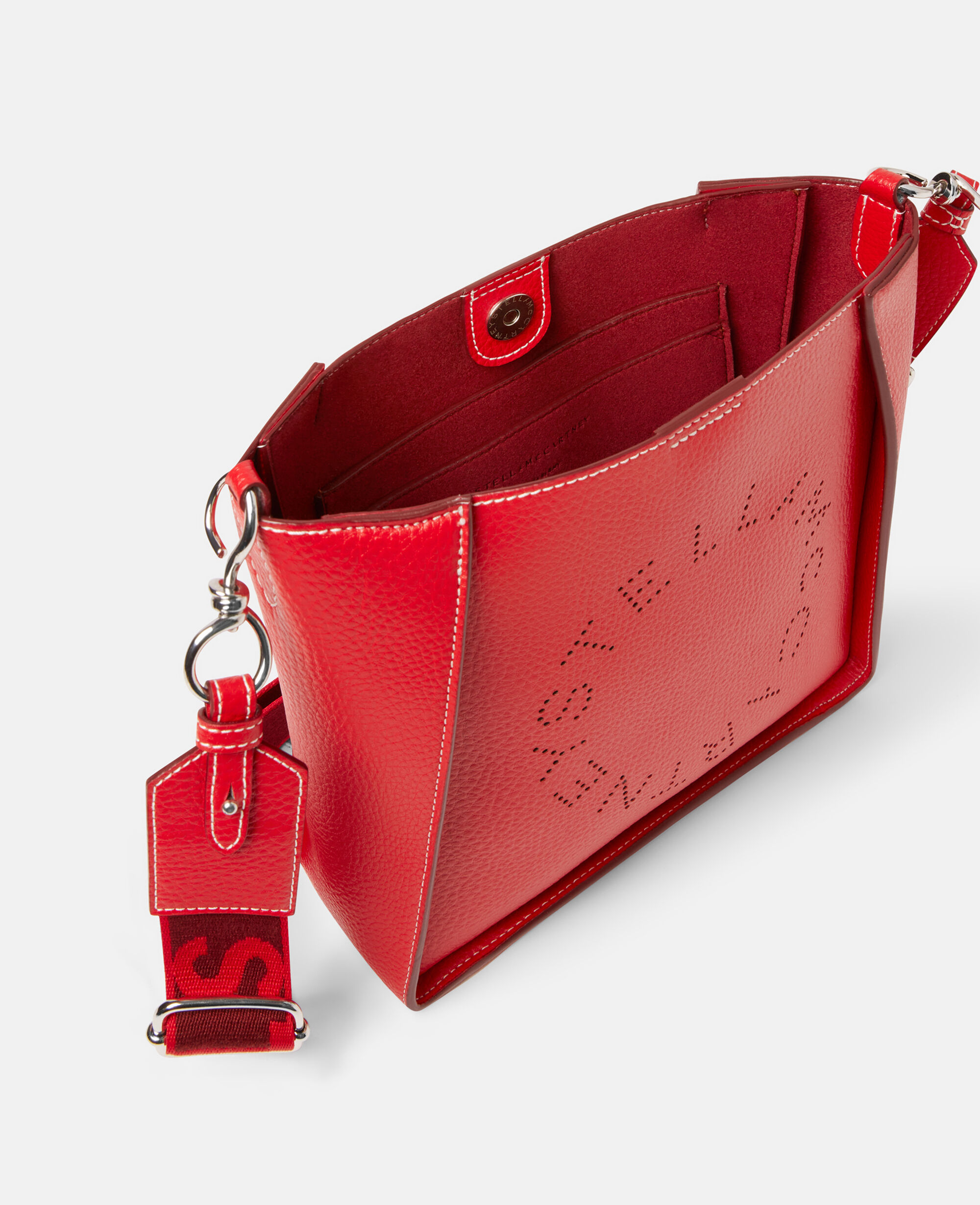 ショルダーバッグ・ポシェット STELLA MCCARTNEY Women Bags 93967 391698WP0610 92947 RED Women Bright Red Logo Square Crossbody Bag | Stella McCartney US