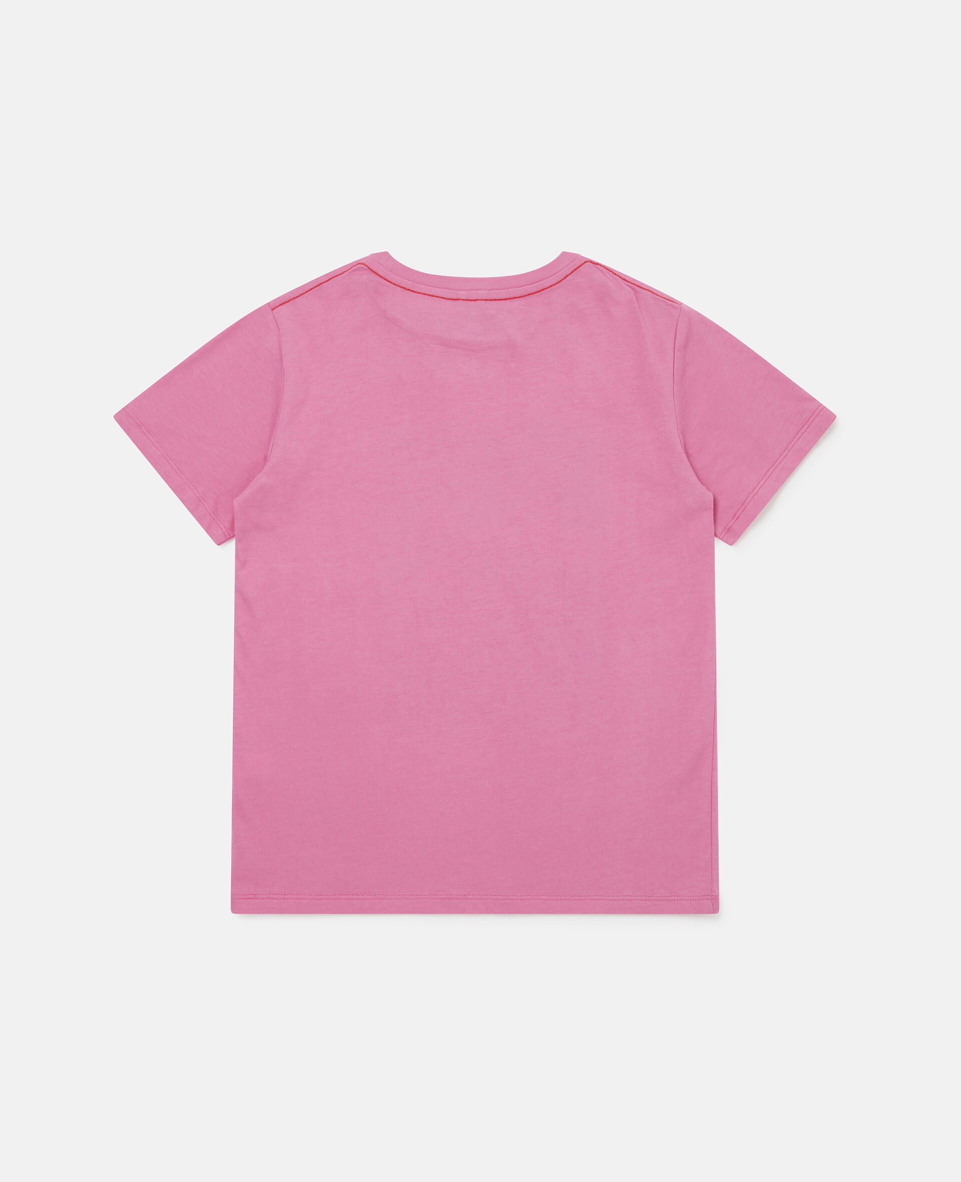 Paris Print Cotton T-Shirt -Pink-large image number 2