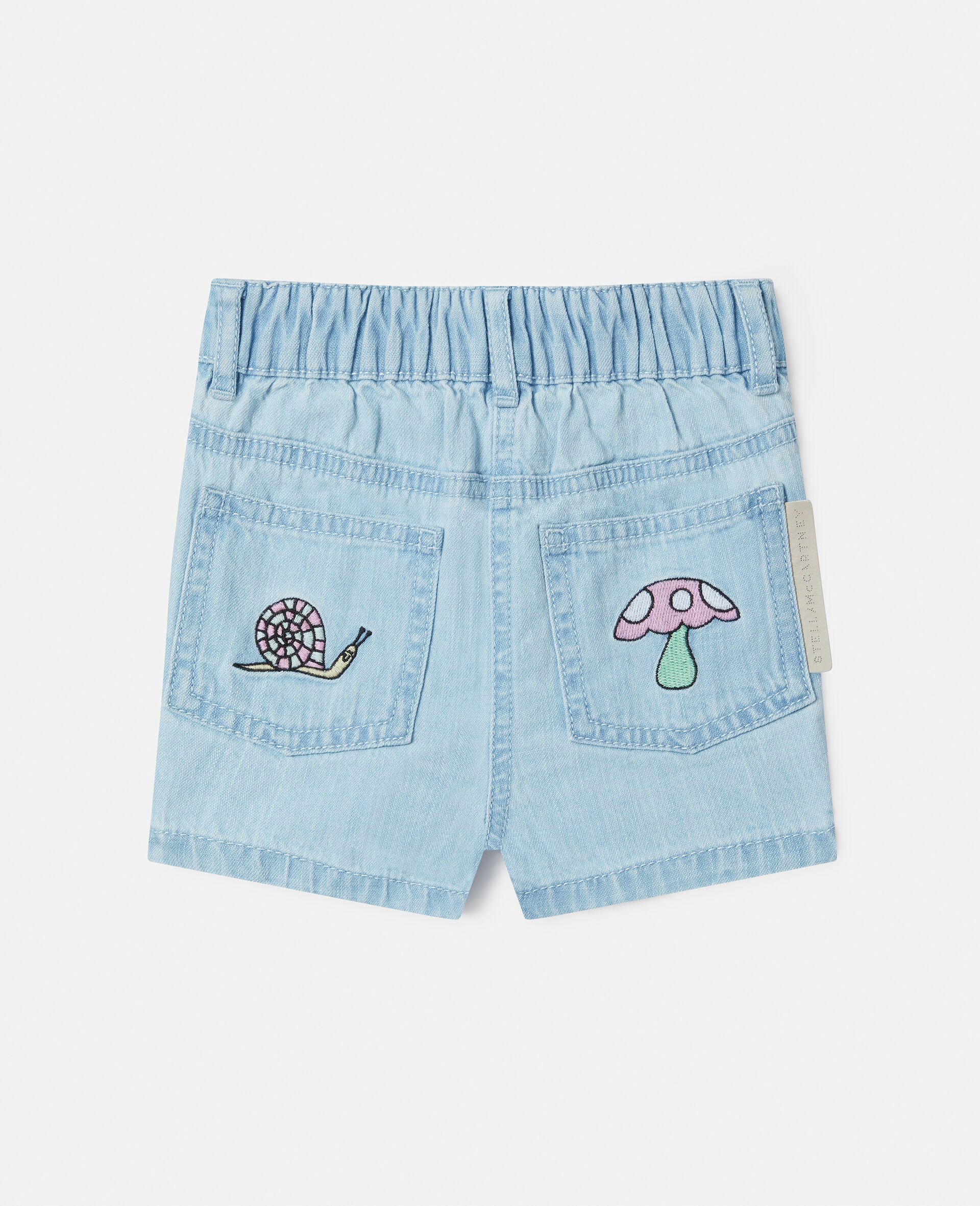 Woodland  Friends Elasticated Denim Shorts -Blue-large Woodland  Friends Elasticated Denim Shorts -Blue-large image number 2
