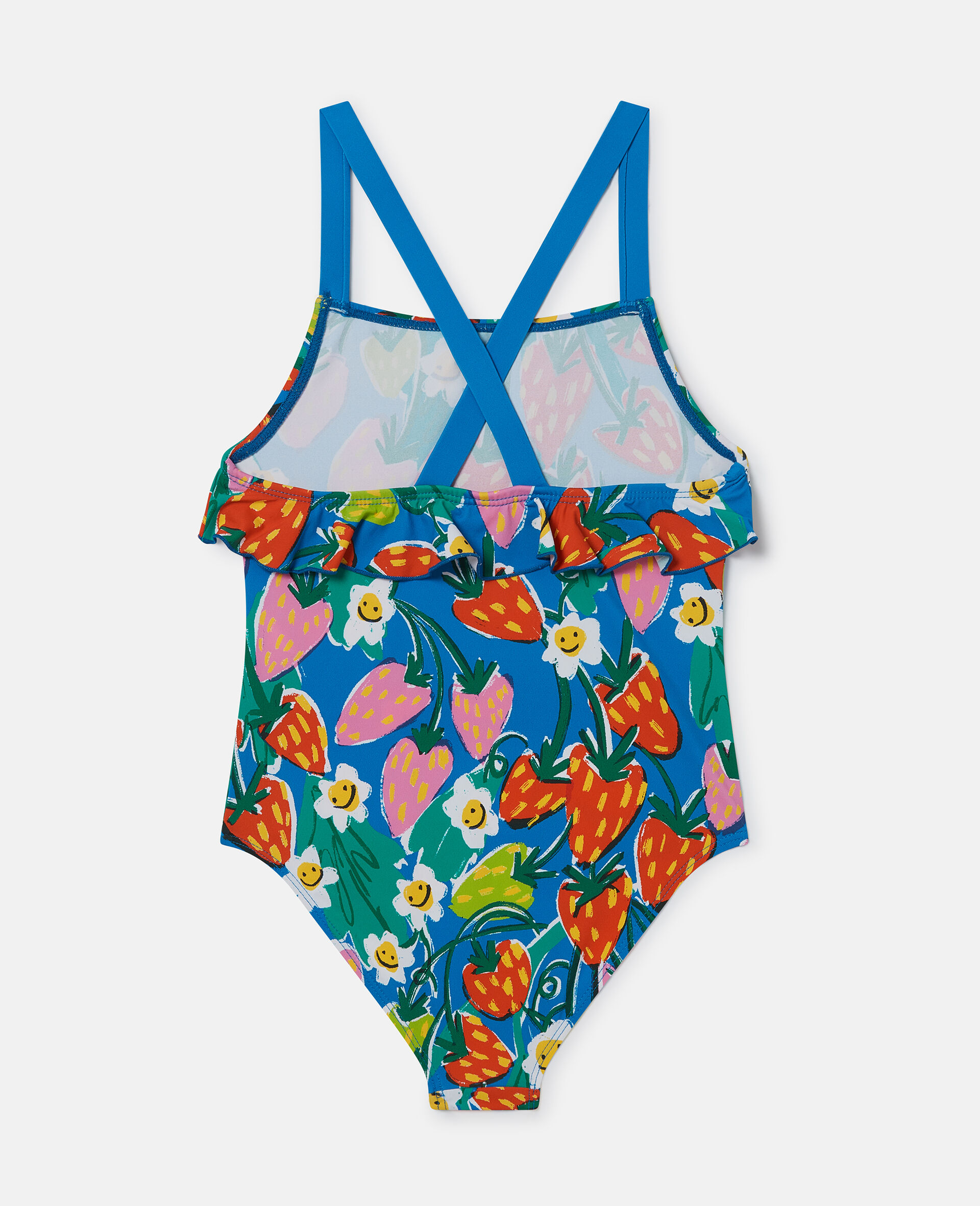 Strawberry Print Swimsuit-Green-large image number 2