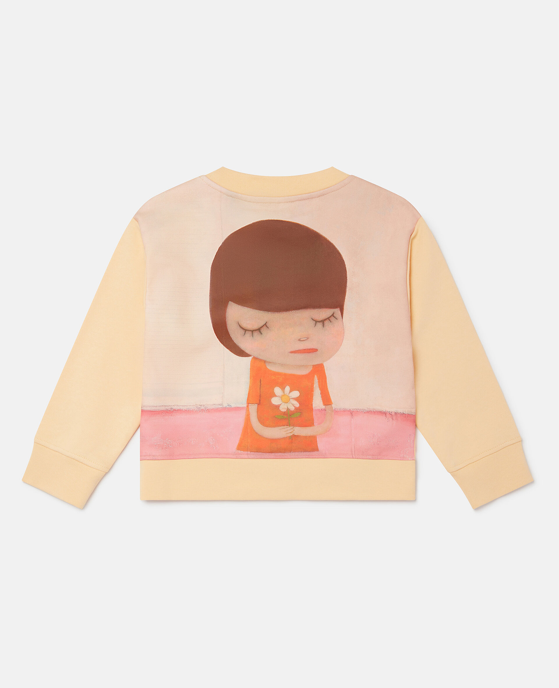 Yoshitomo Nara Logo Sweatshirt-Orange-large image number 1