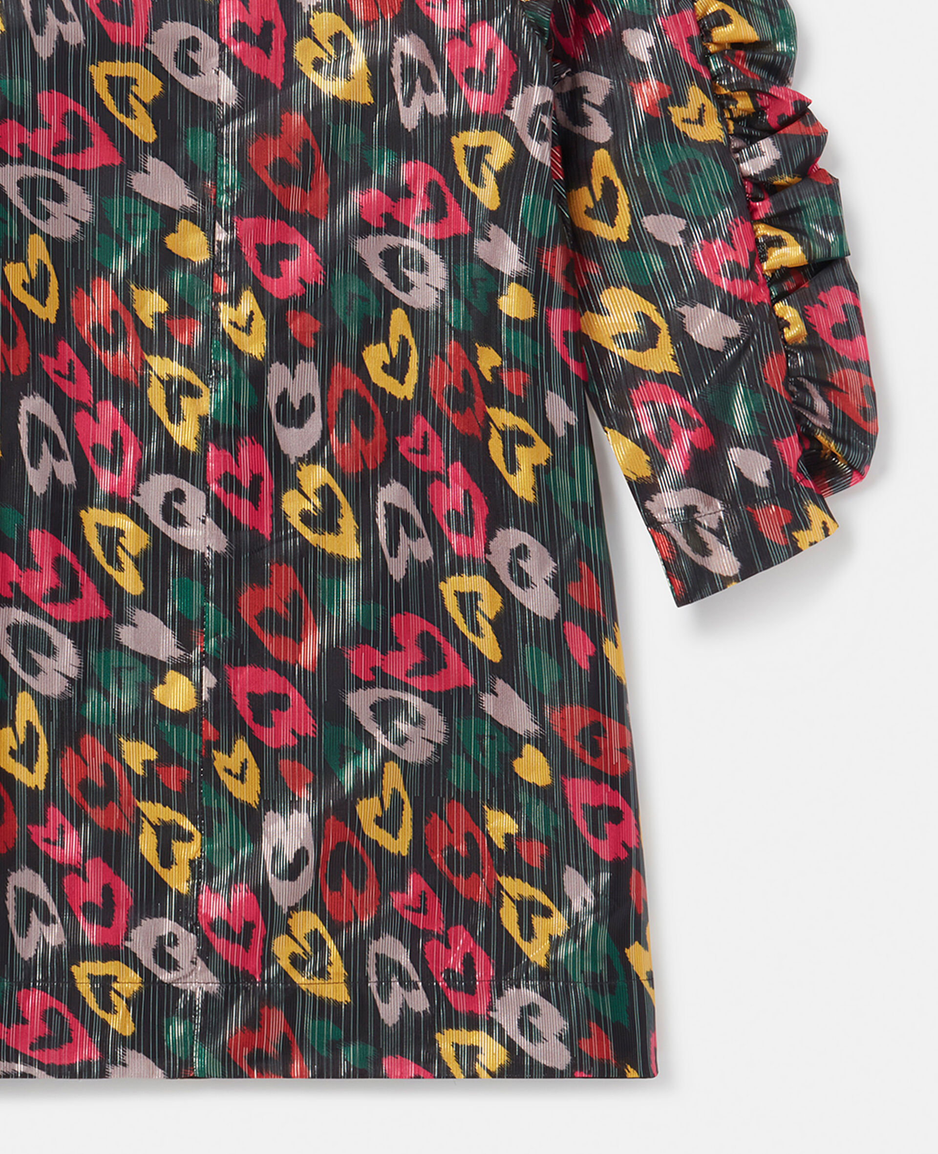 Scribbled Heart Print Dress-Multicolour-large image number 3