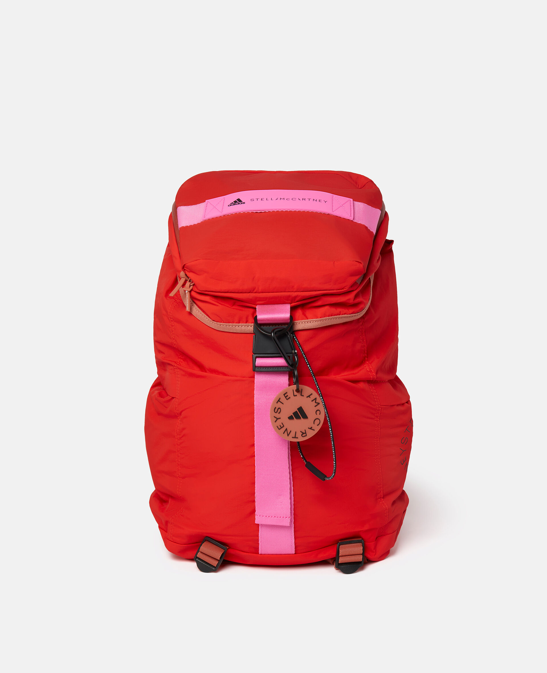 Logo Padded Backpack-Red-large
