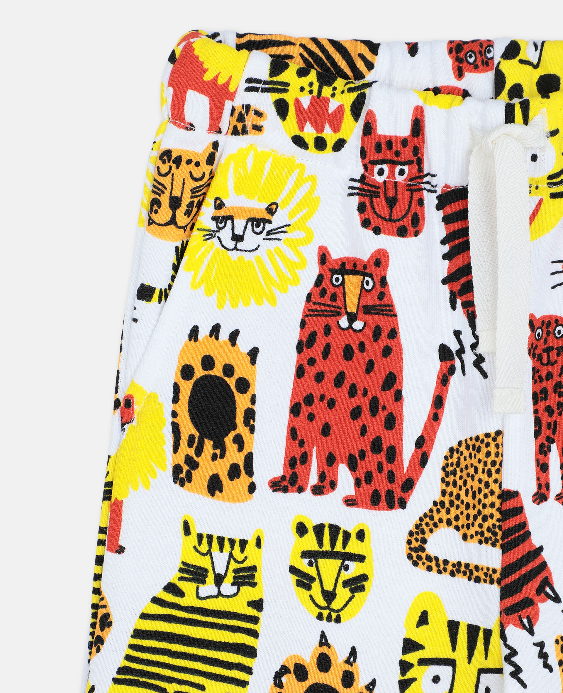 Sweatpants aus Baumwolle mit Wildkatzen-Print -Gelb-large image number 1