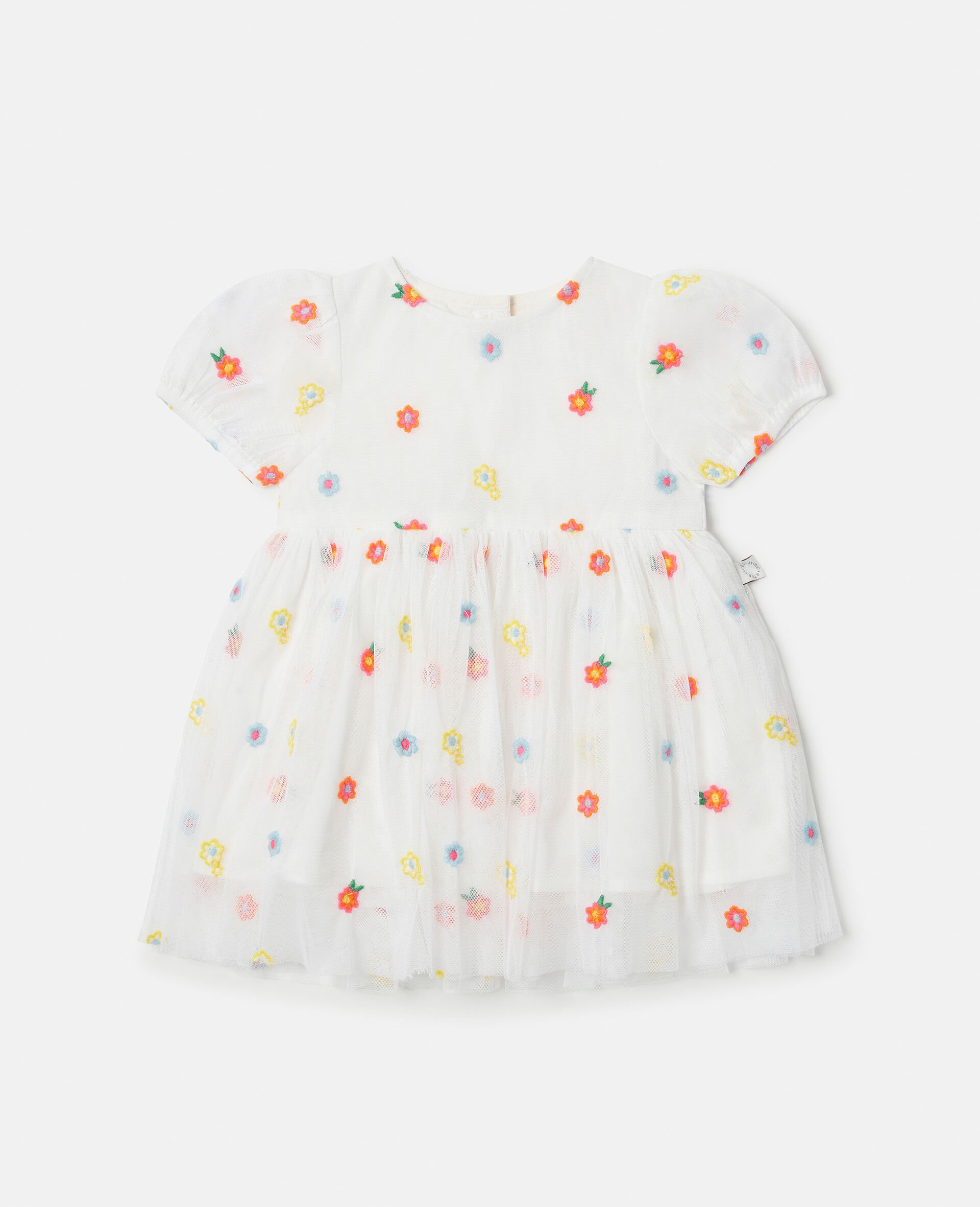 Flower Embroidery Tulle Dress-Pink-large image number 0