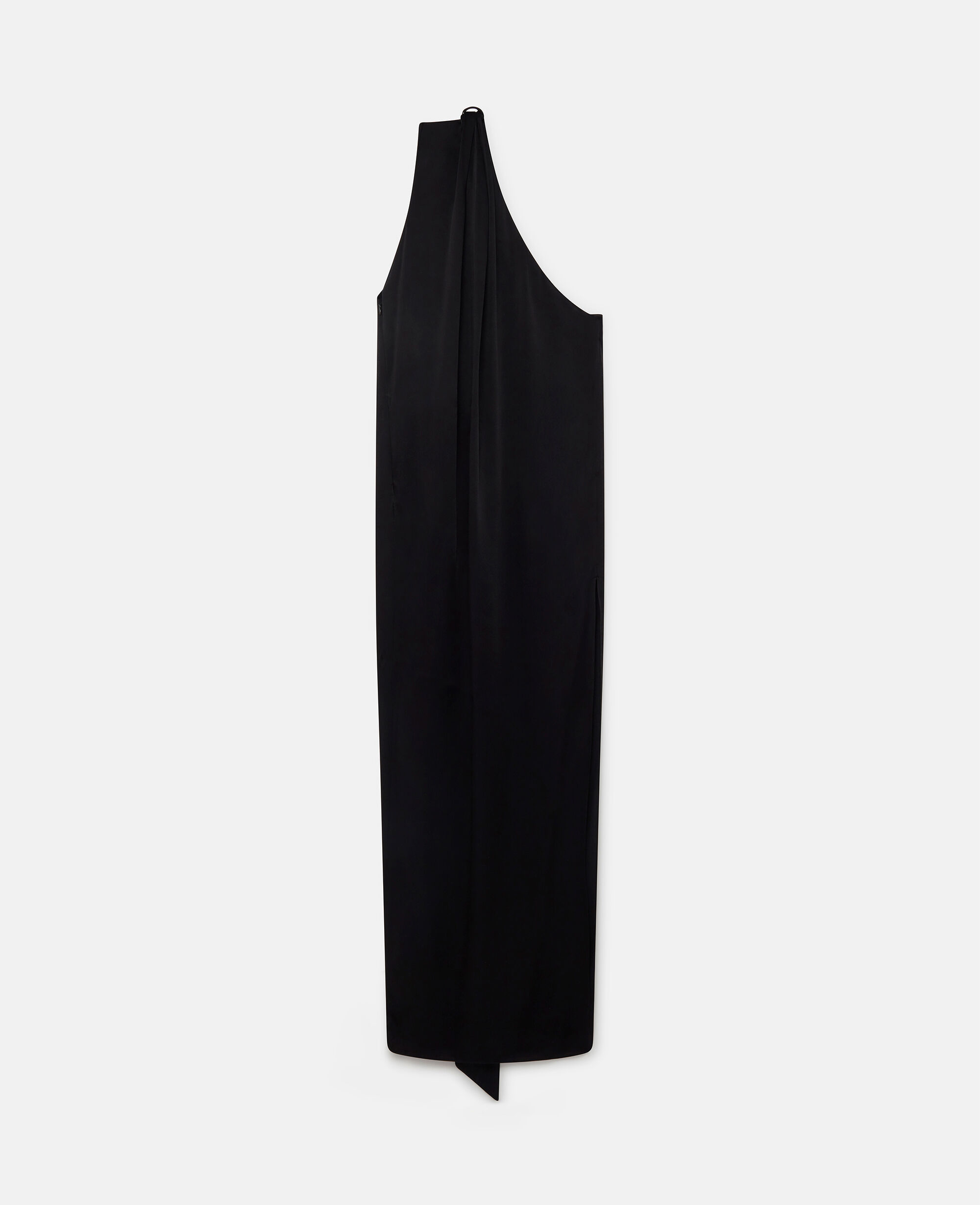 Women Black One Shoulder Scarf Maxi Dress Stella McCartney AE