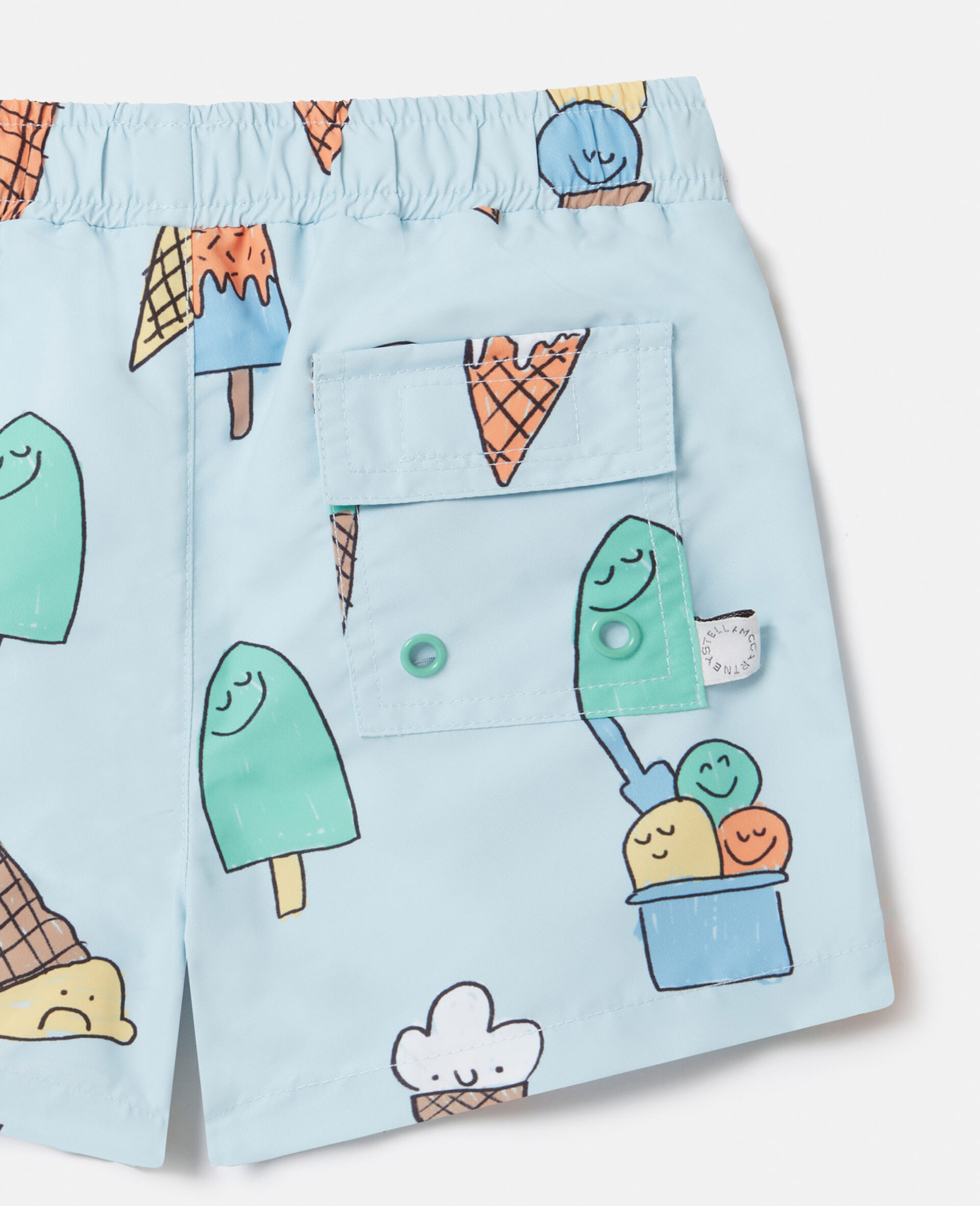 Ice Cream Print Swim Shorts-Blue-large image number 3