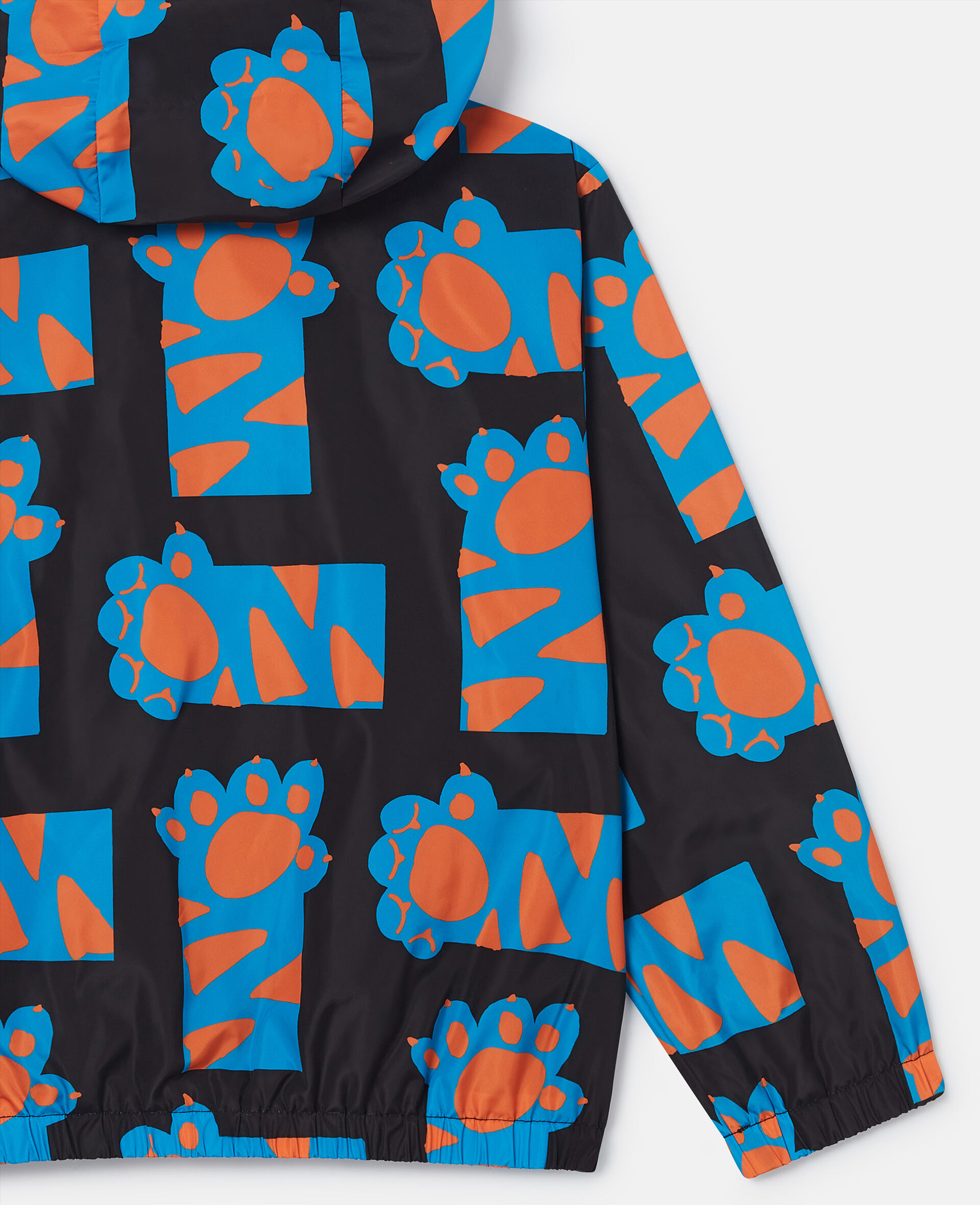 Paw Print Pattern Fleece-Black-large image number 3