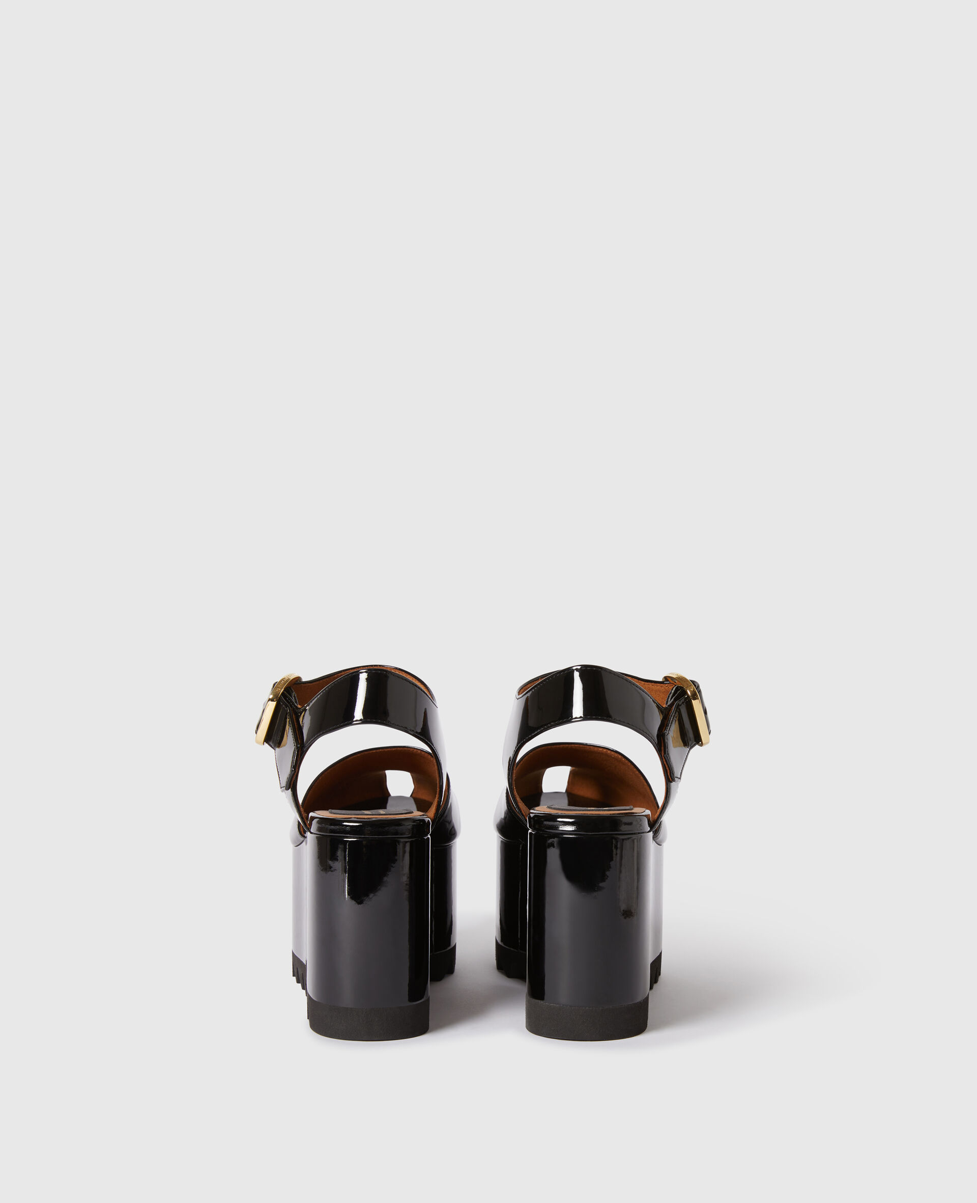 Elyse Patent Platform Sandals-White-large image number 2