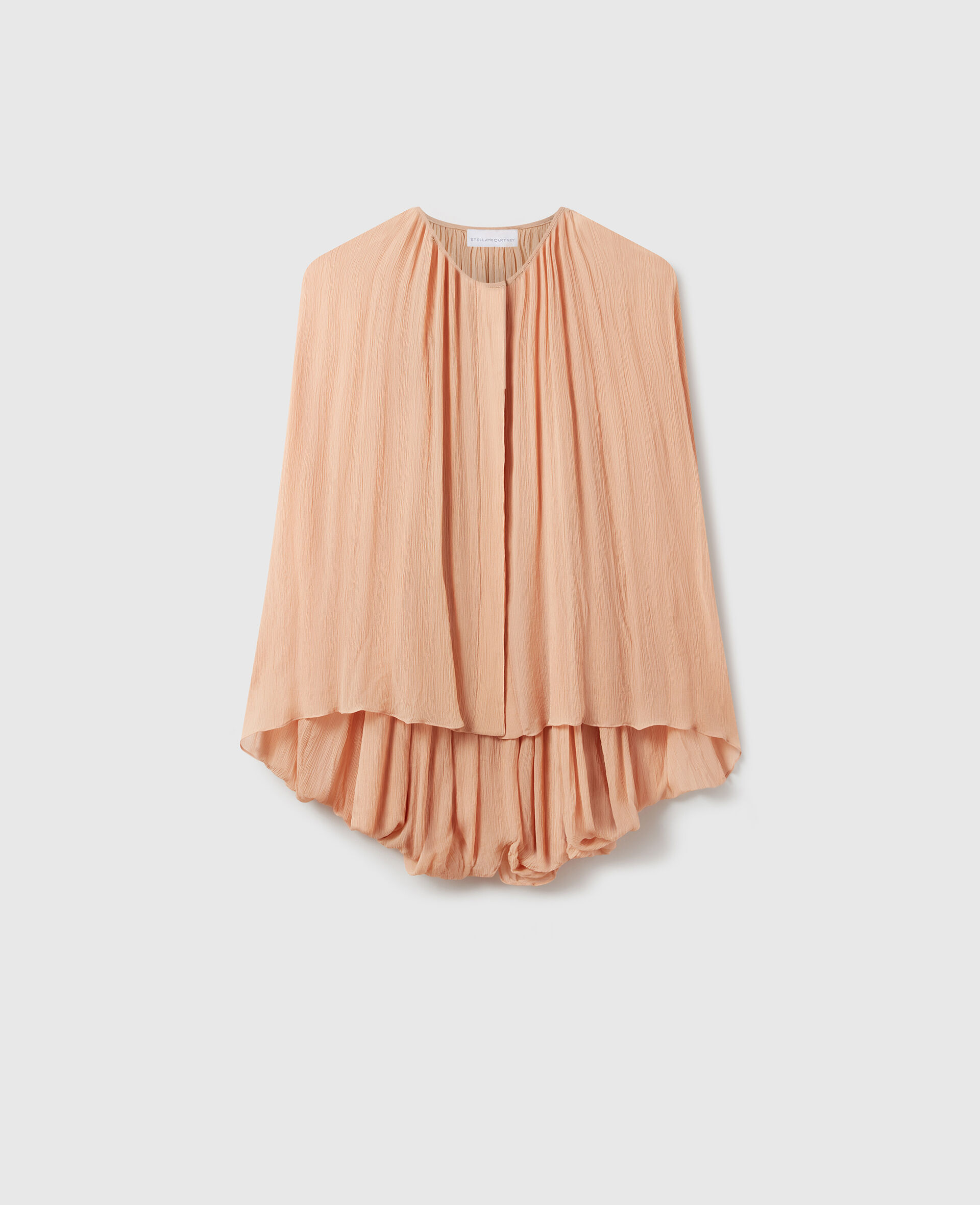 Falten-Oberteil mit Cape-Ärmeln-Beige-large image number 0