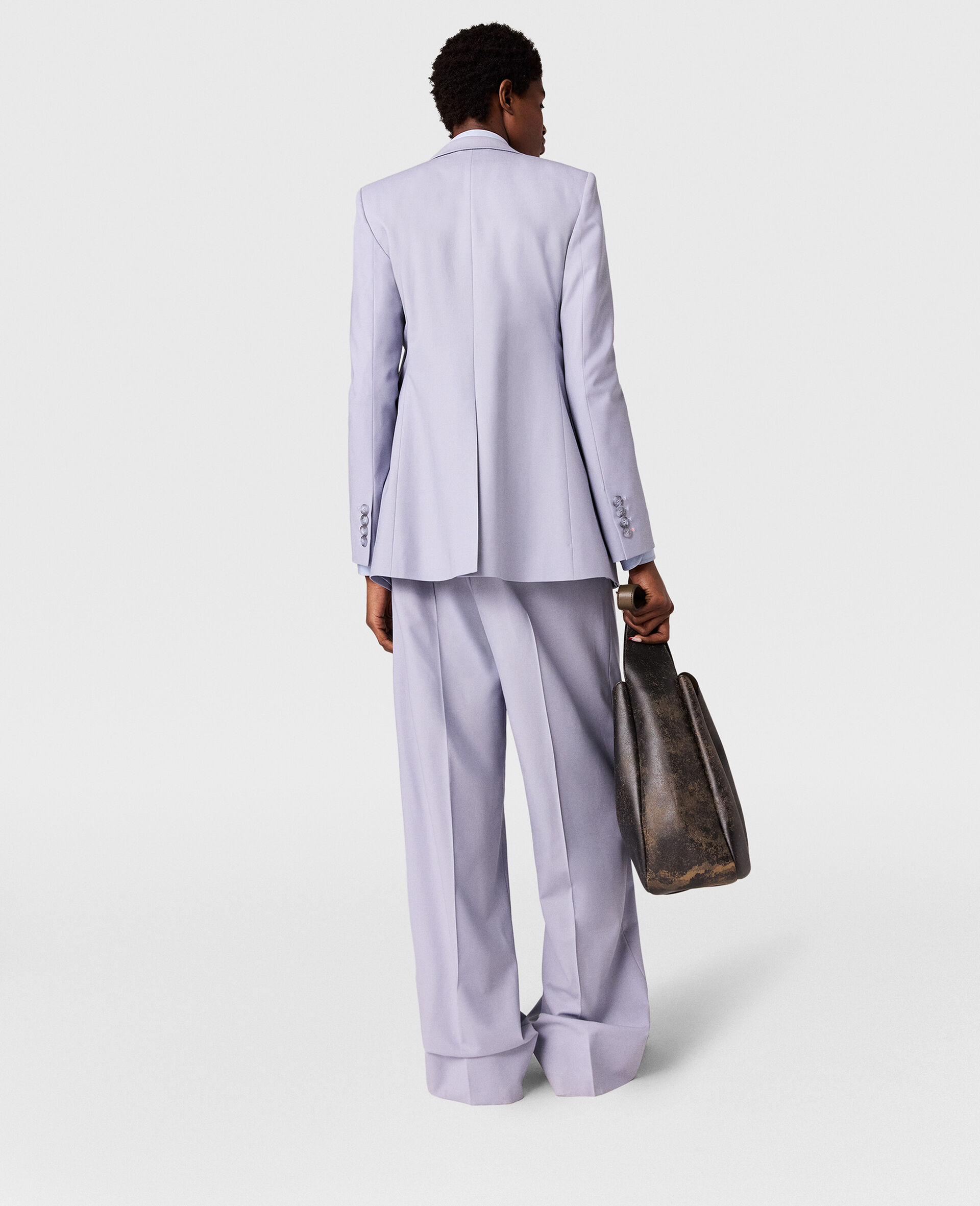 Pantalon droit a taille basse-Bleu-large image number 3