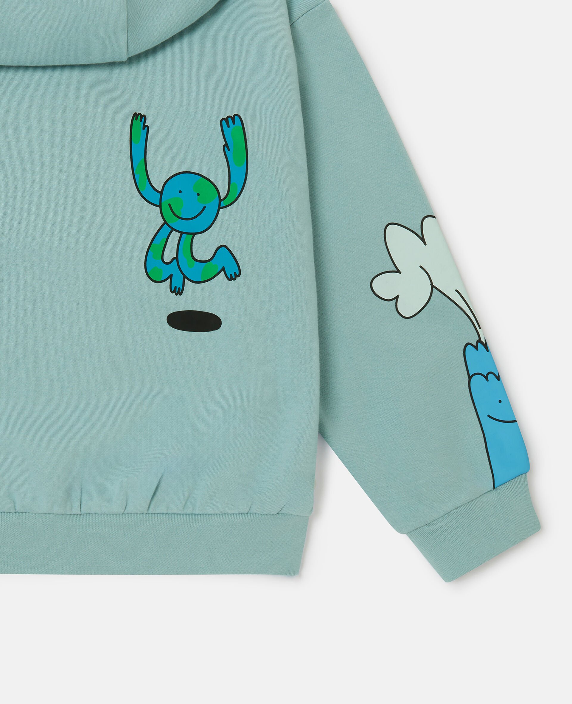 Earth Friends Graphic Zip-Up Hoodie-Blue-large image number 3