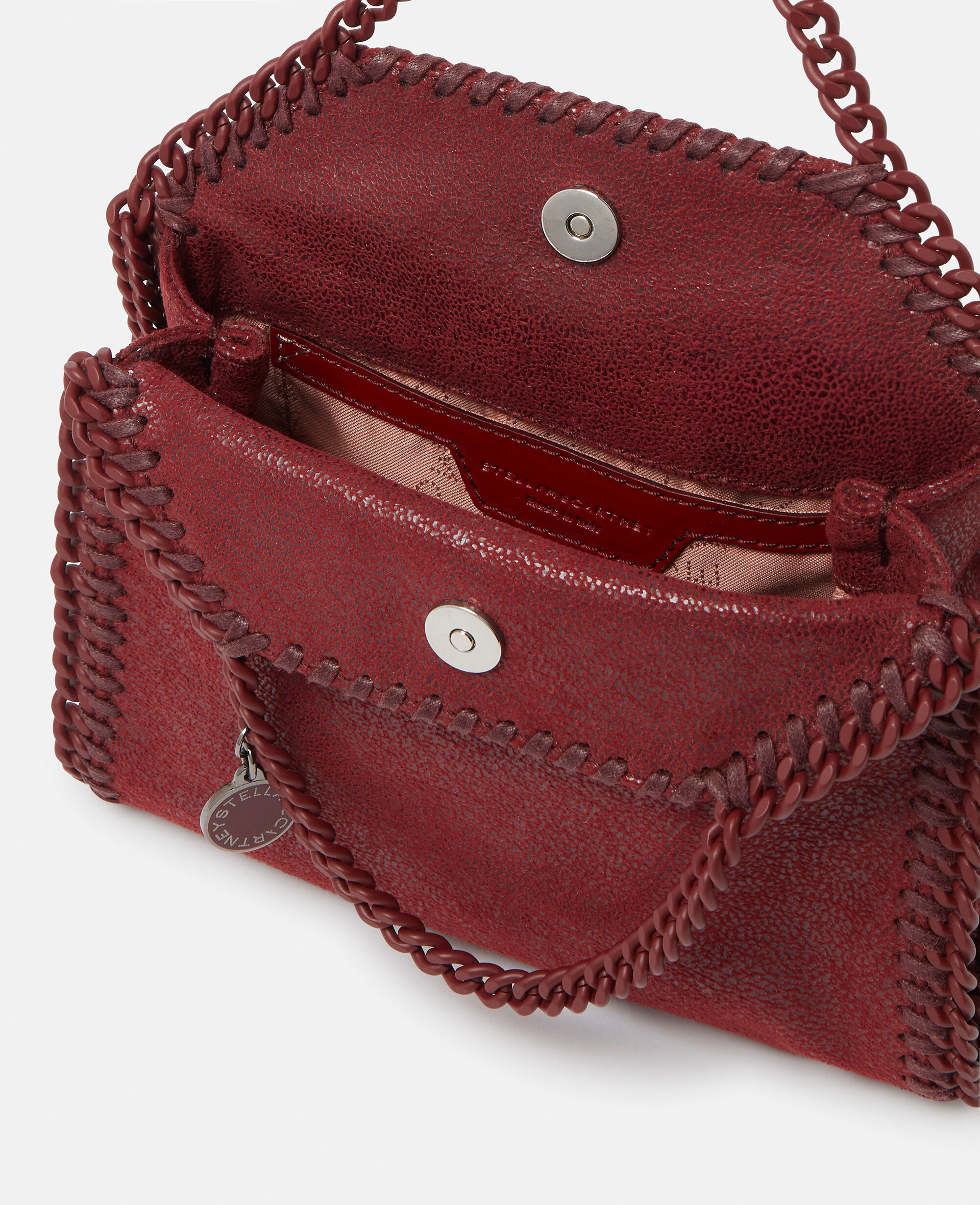 Stella Mccartney Falabella Tiny Enamel Bag 6261 Ruby