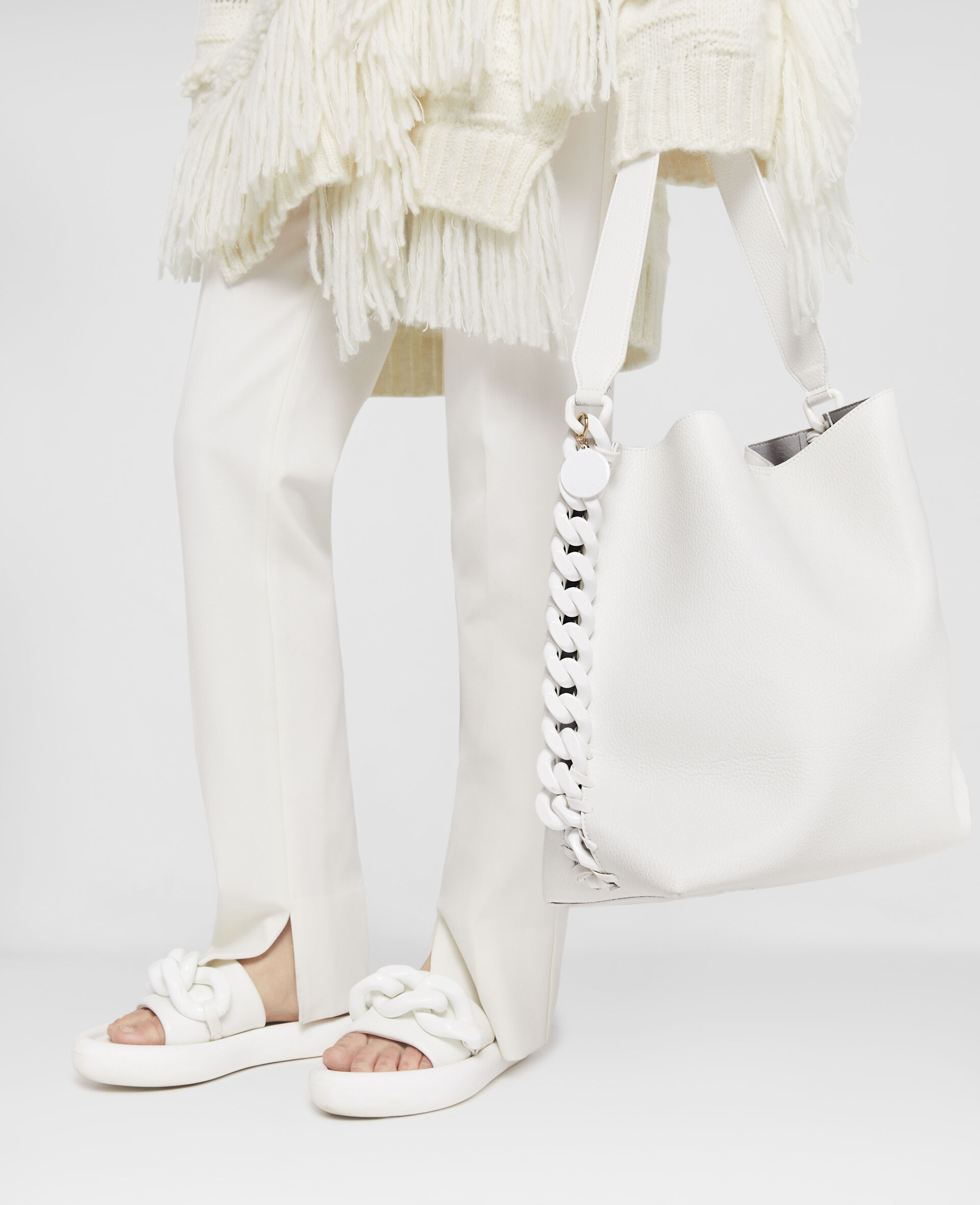 Frayme Grainy Alter Mat Tote Bag-White-large image number 1