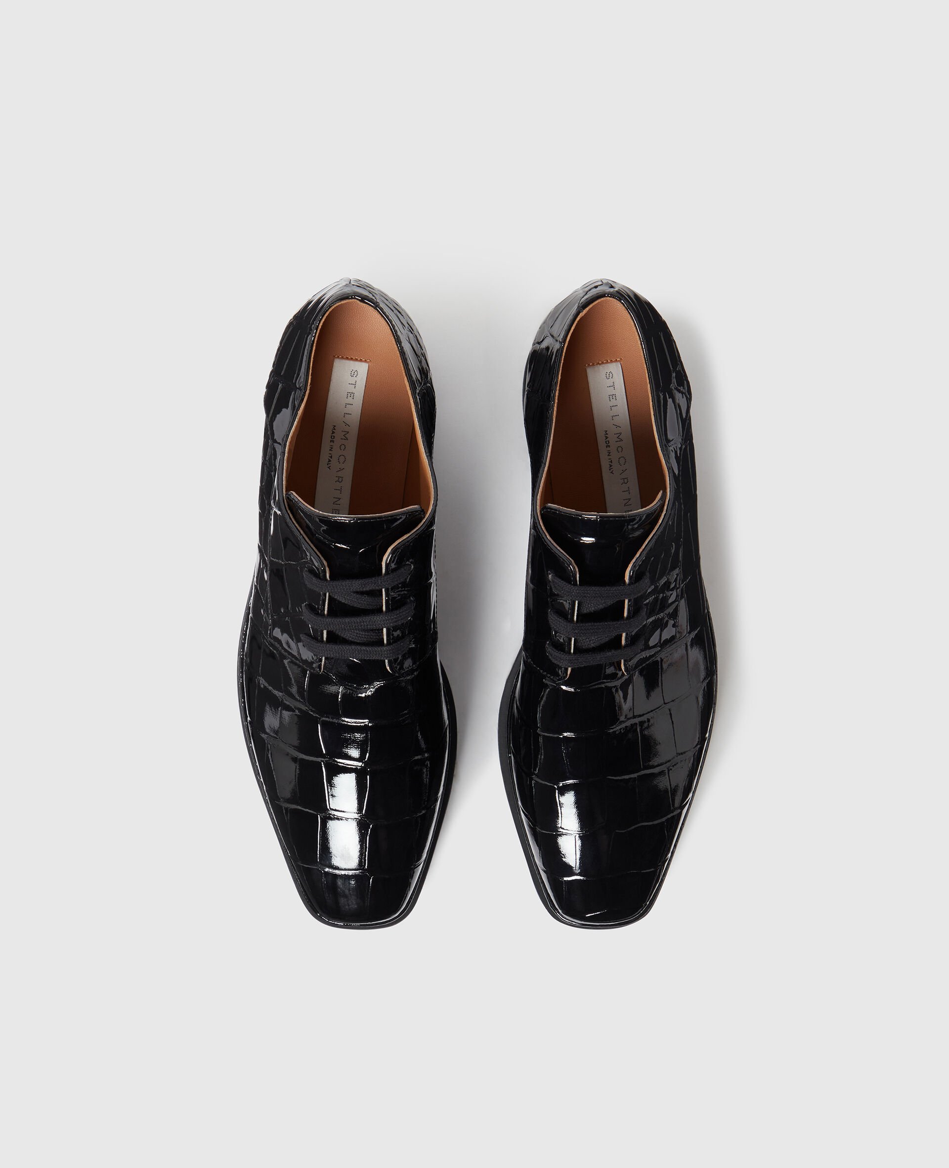 Chaussures a plateforme embossees crocodile Elyse en edition limitee-Noir-large image number 3