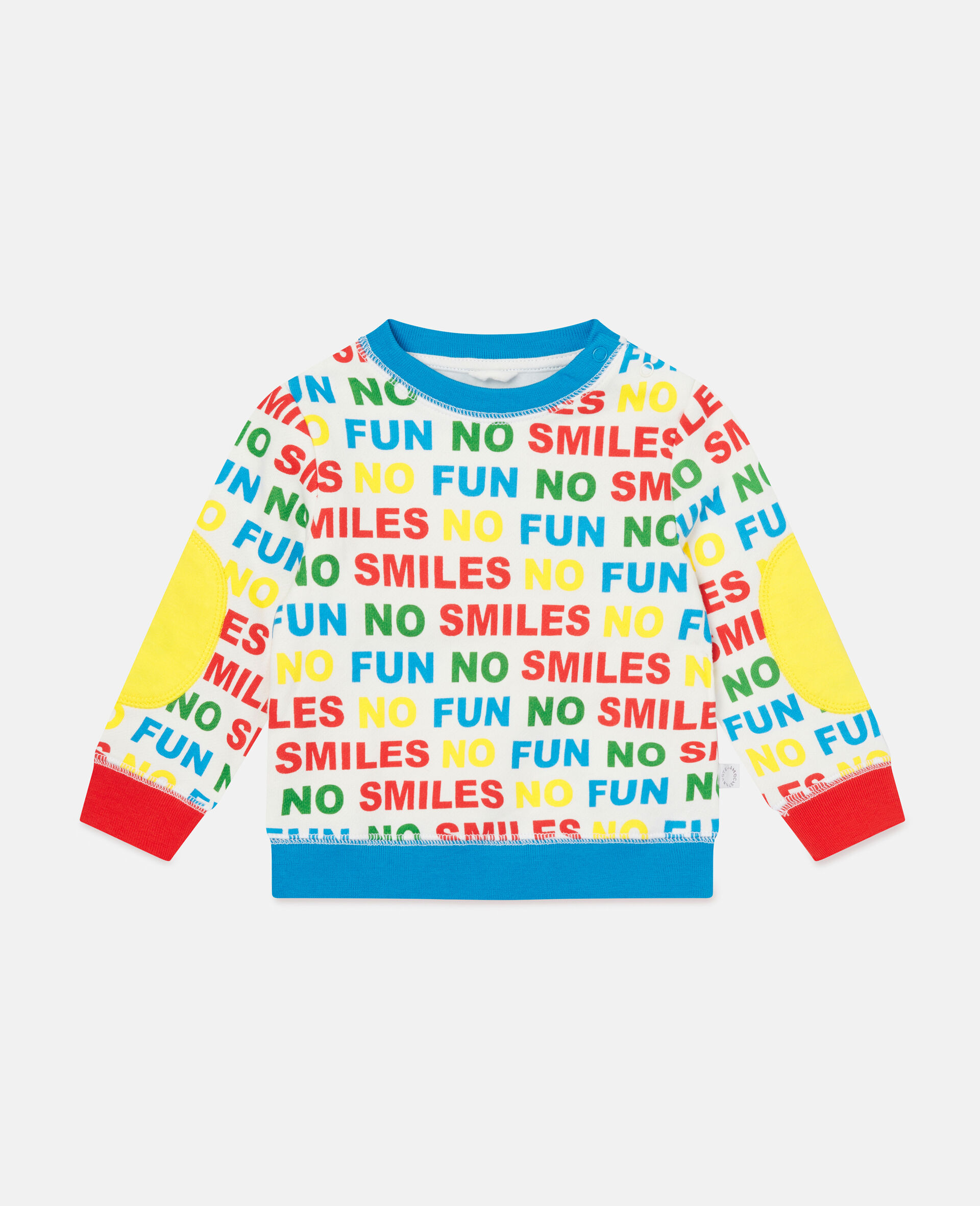 Fleece No Smiles No Fun Print Sweatshirt-Multicoloured-large image number 0