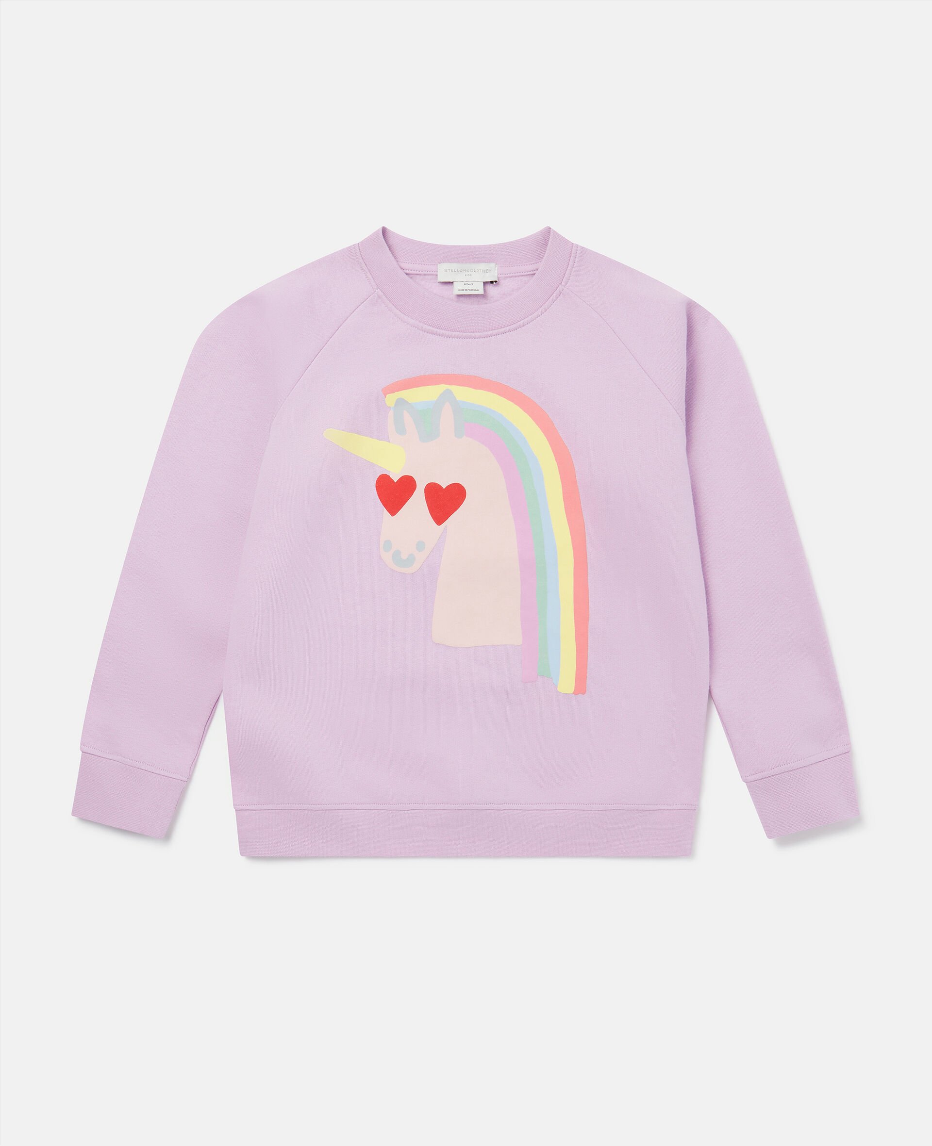 Rainbow Unicorn Motif Sweatshirt-Pink-large image number 0