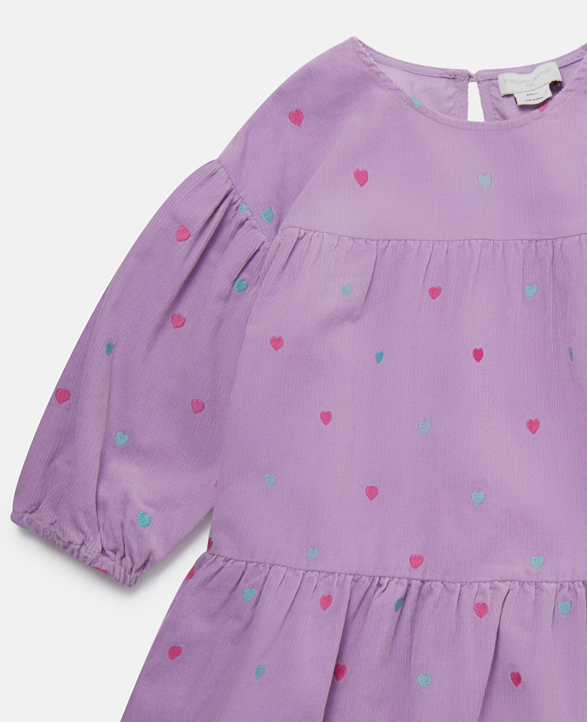 Kleid mit Herzstickerei-Purple-large image number 1