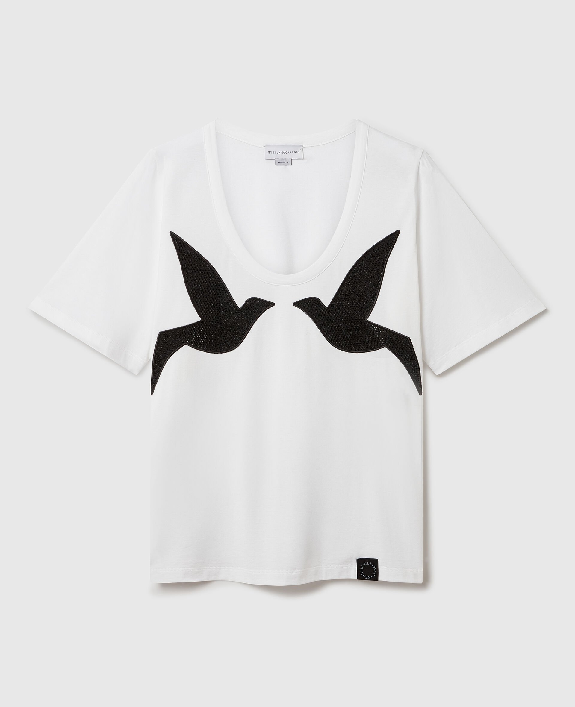 Blackbird Crystal-Embellished T-Shirt-White-medium