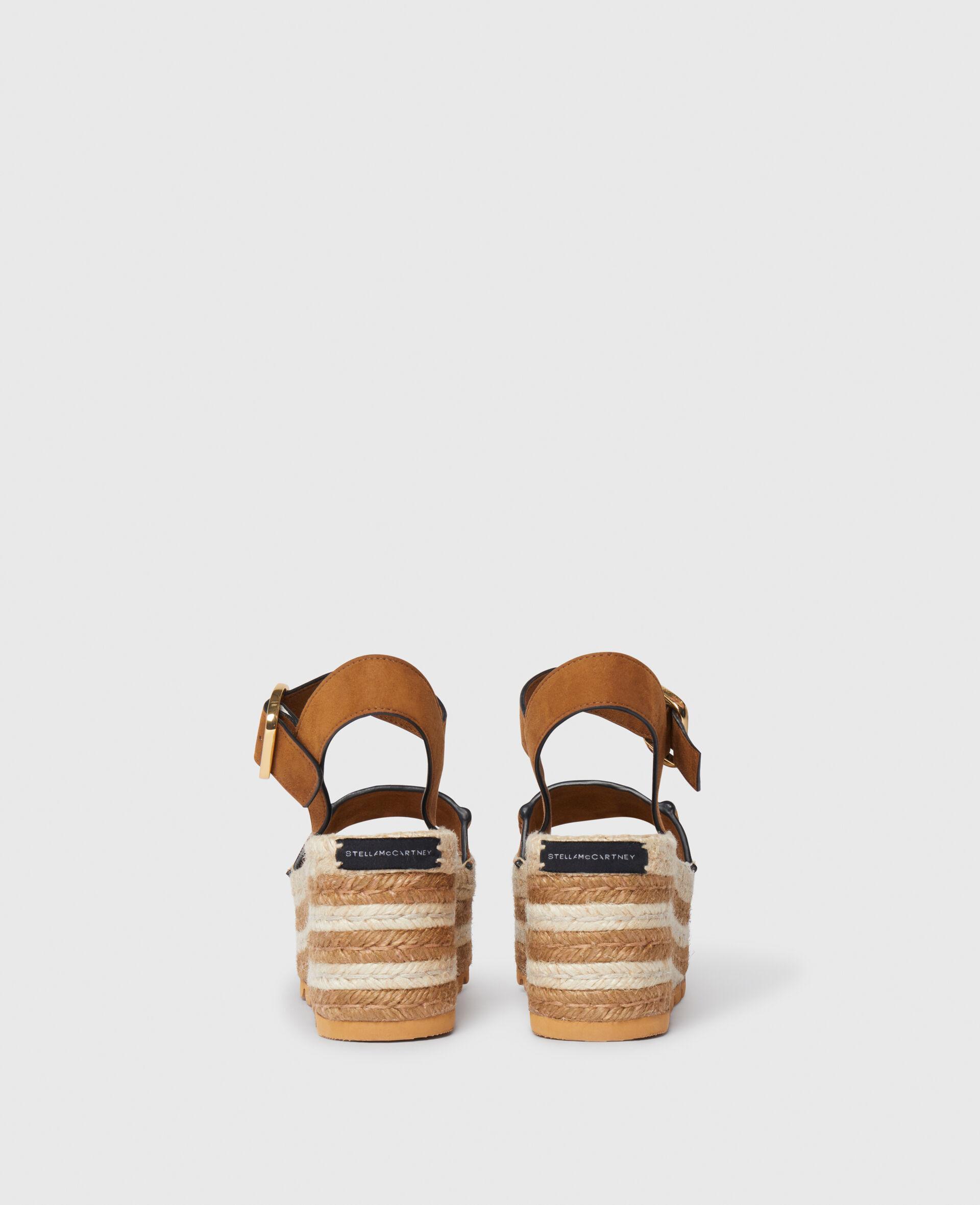 Gaia Platform Espadrille Wedges-Brown-large image number 2