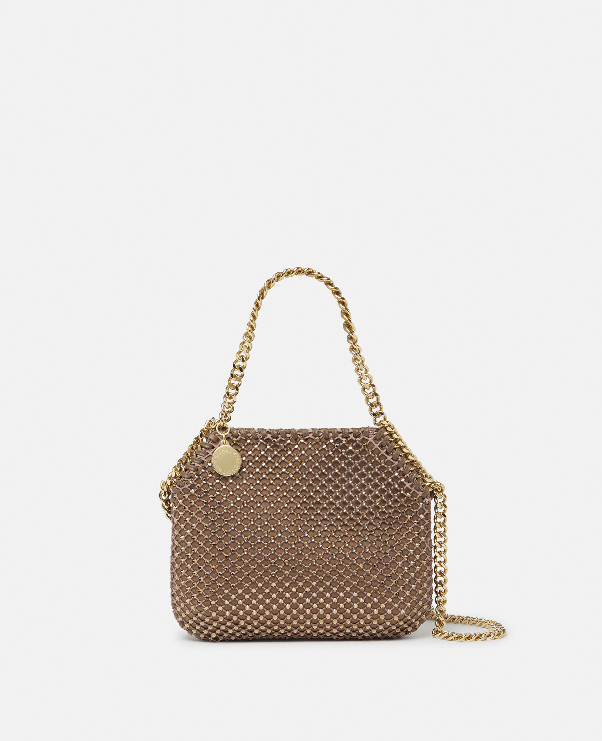 Women Ruby red Falabella Tiny Crystal Tote Bag | Stella McCartney US