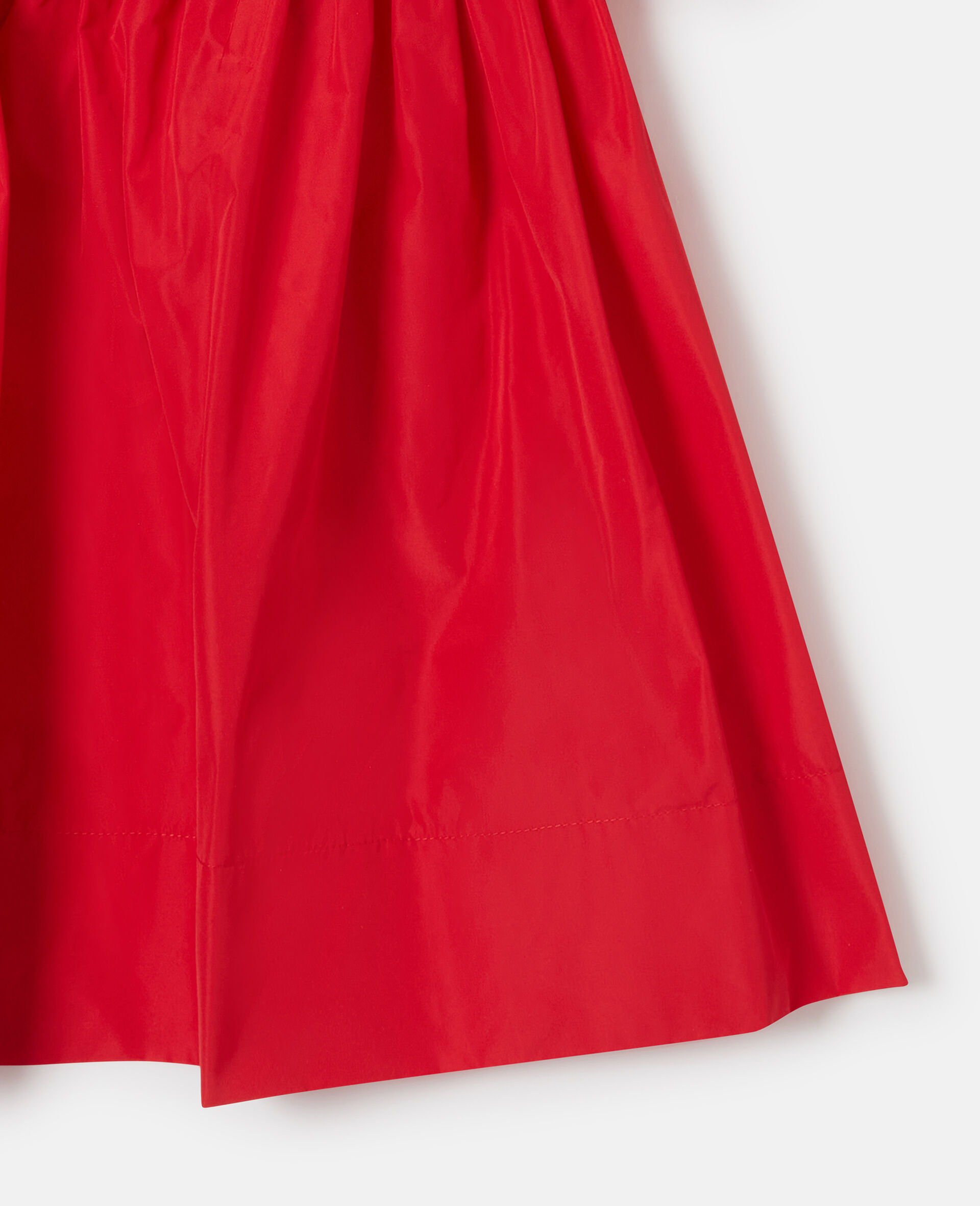 Off Shoulder Ruffle Dress-Red-large image number 3