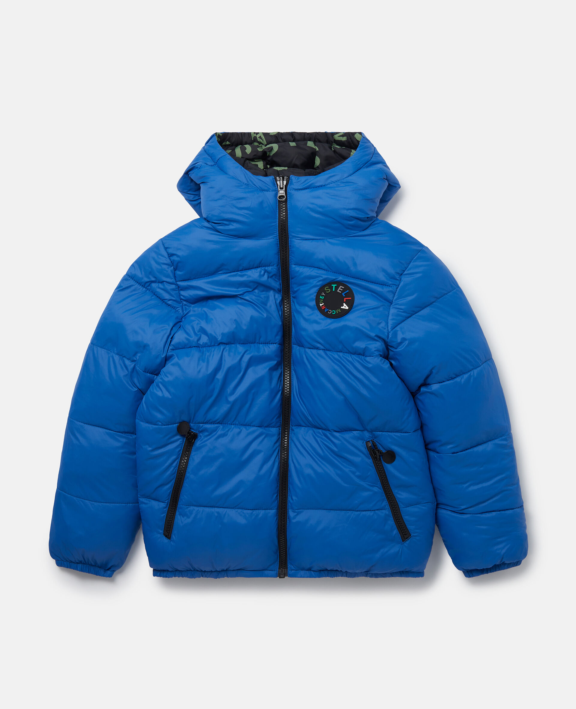 Hooded Puffer Coat-Blue-large image number 4