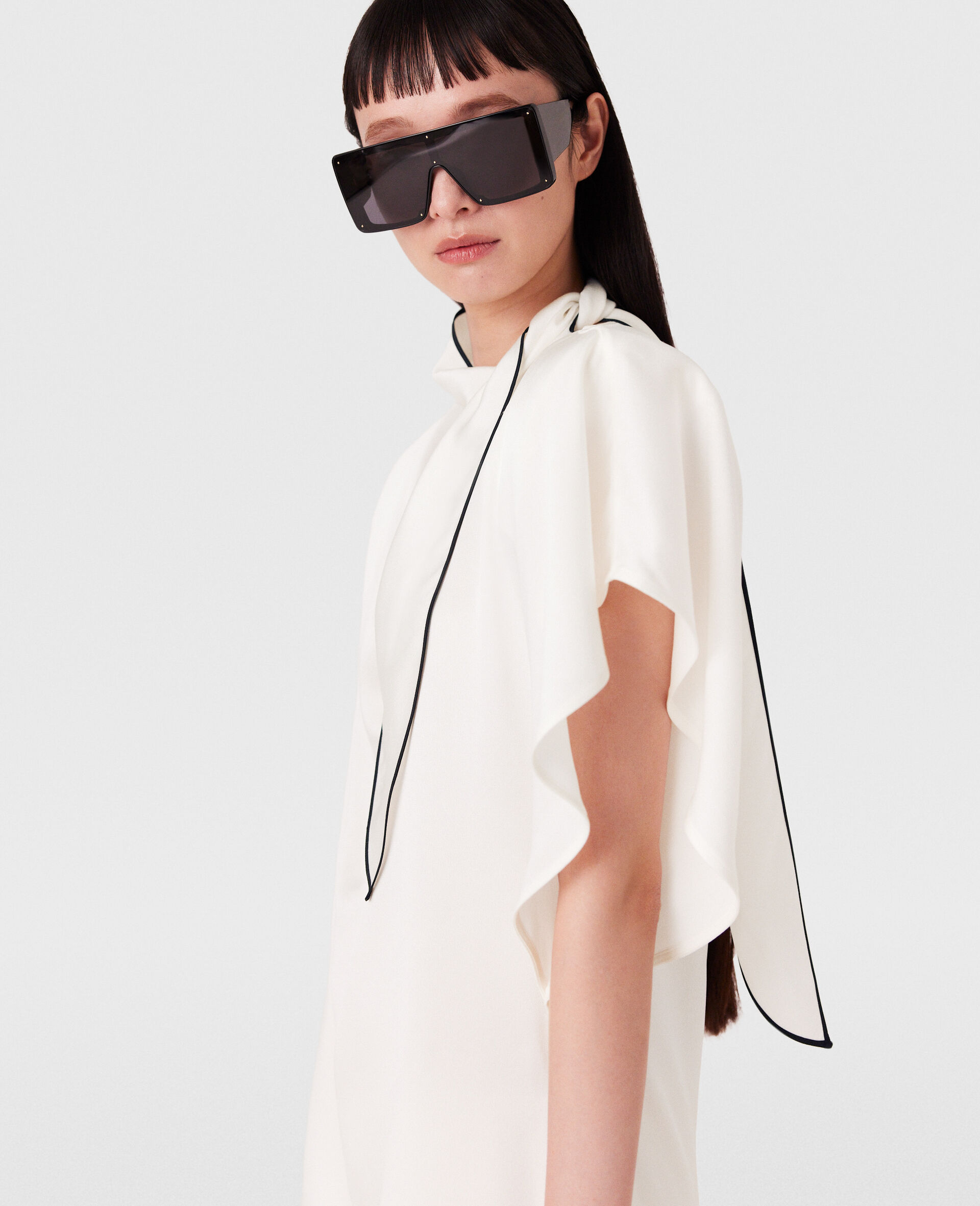 领带迷你连衣裙-Cream-large image number 3