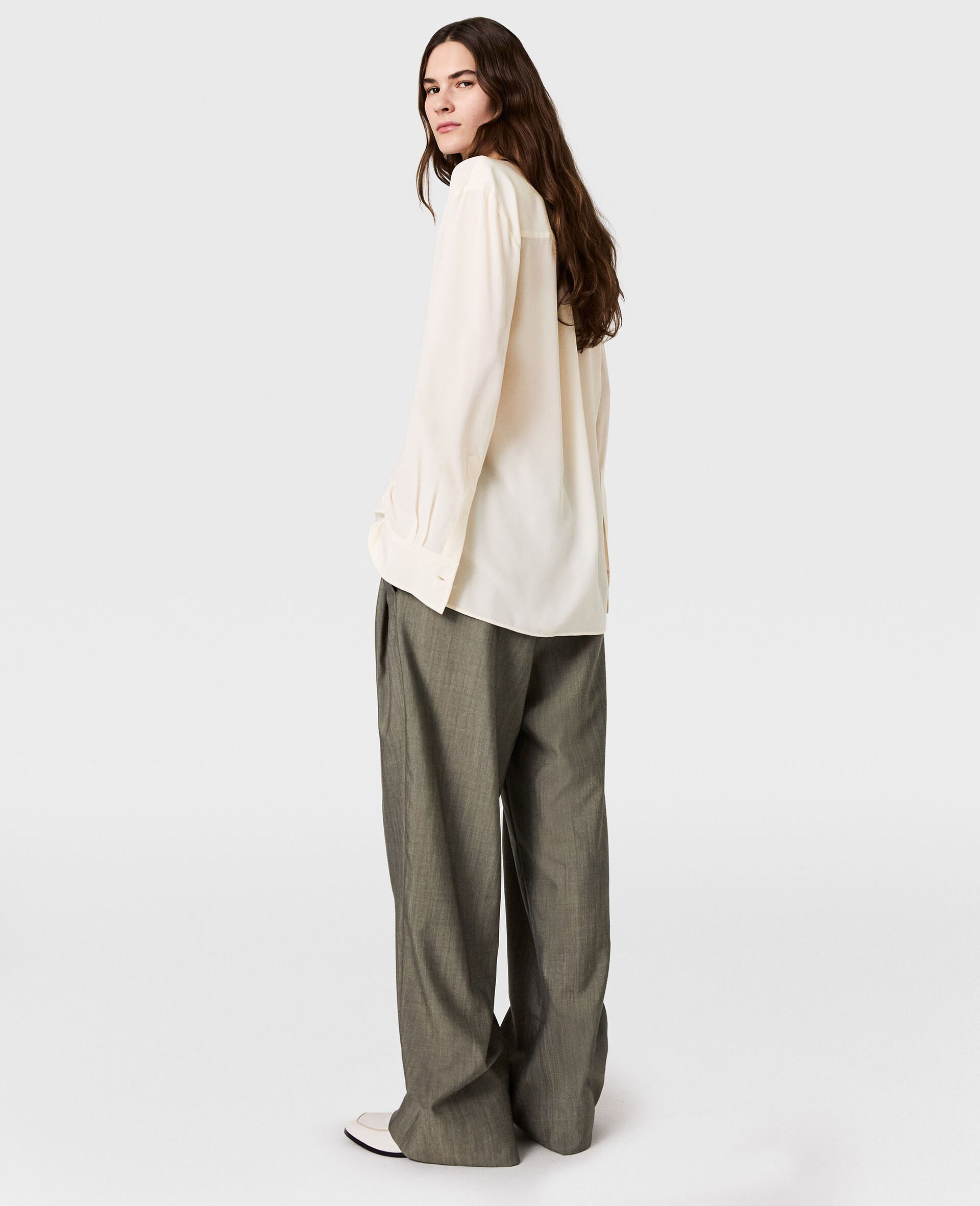 立领衬衫-黑色-large image number 4