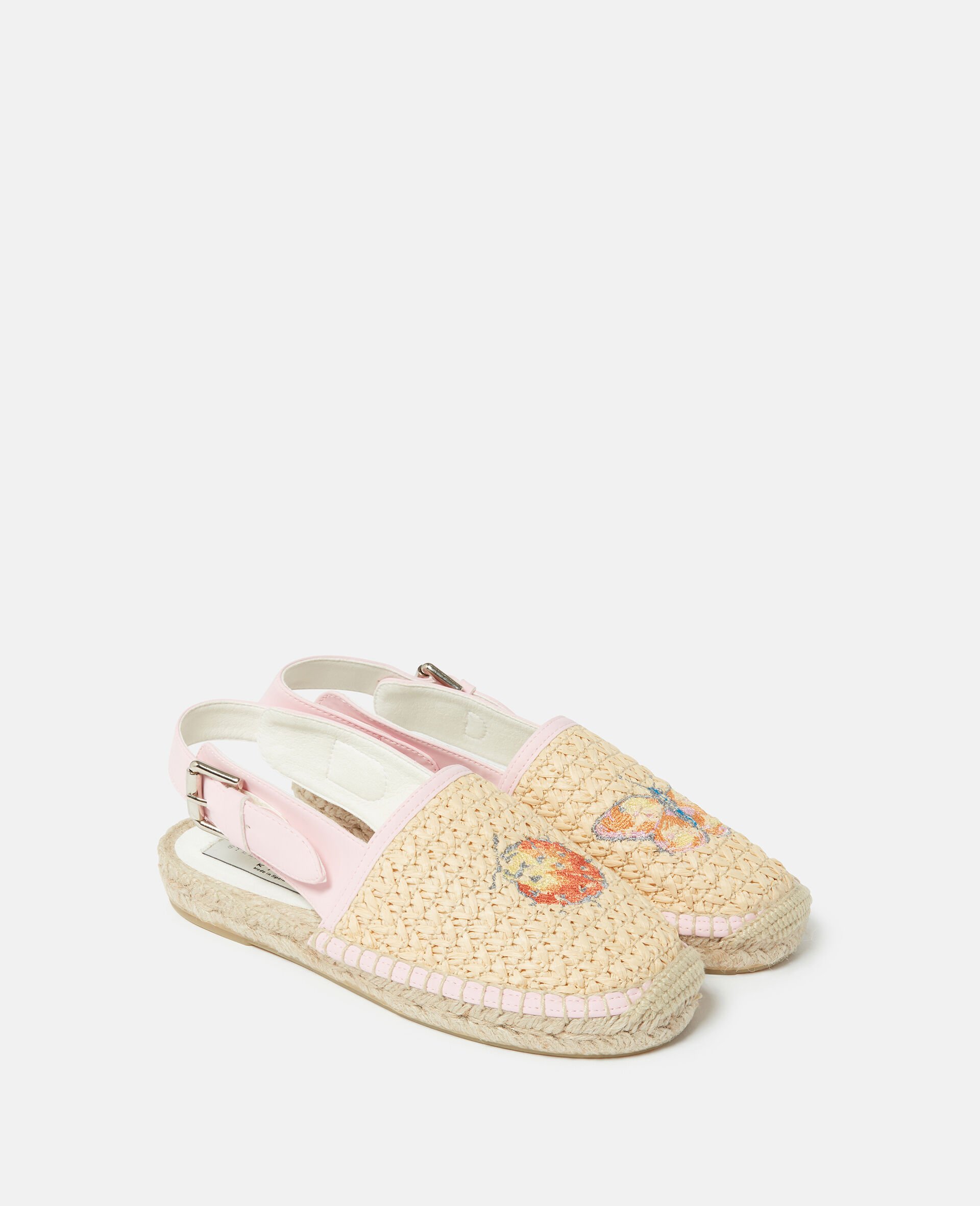 Flower Embroidered Espadrilles-Beige-large image number 1