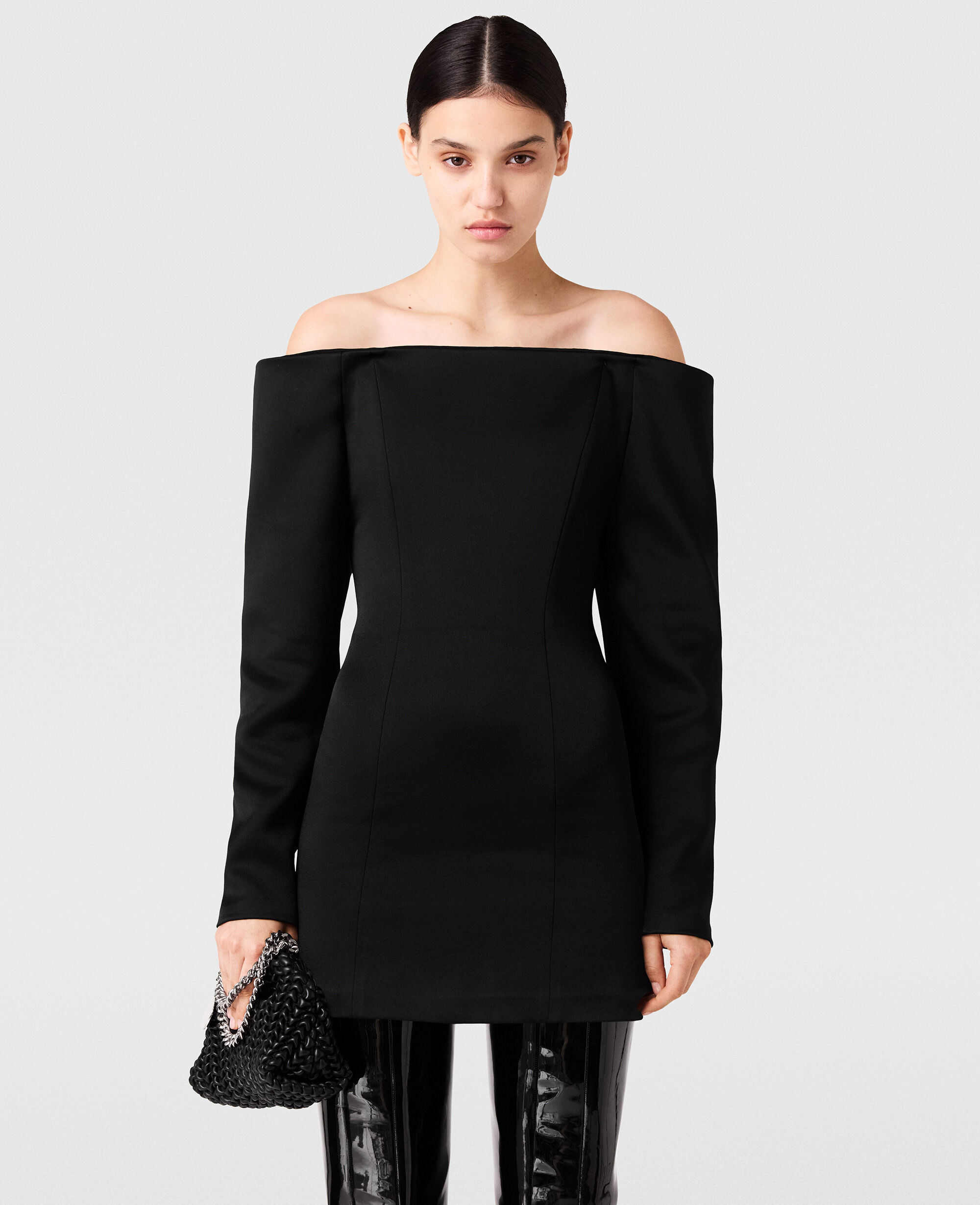 StellaMcCartney ステラマッカートニー フォーマル ひざ丈 黒正装 ドレス | ミディ ミニ | デニム ベルベット レース ニット