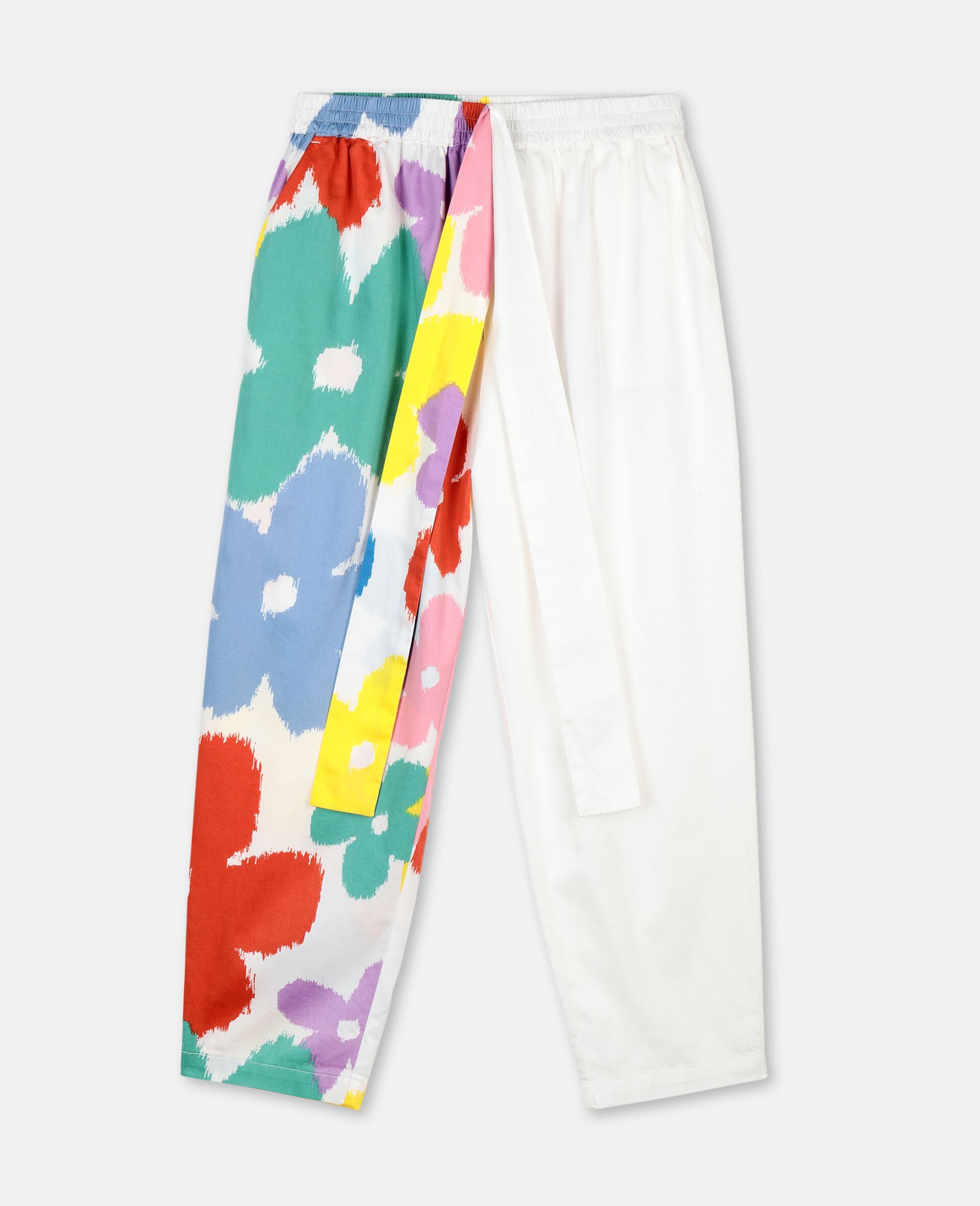 Flower Cotton Pants-Multicolour-large