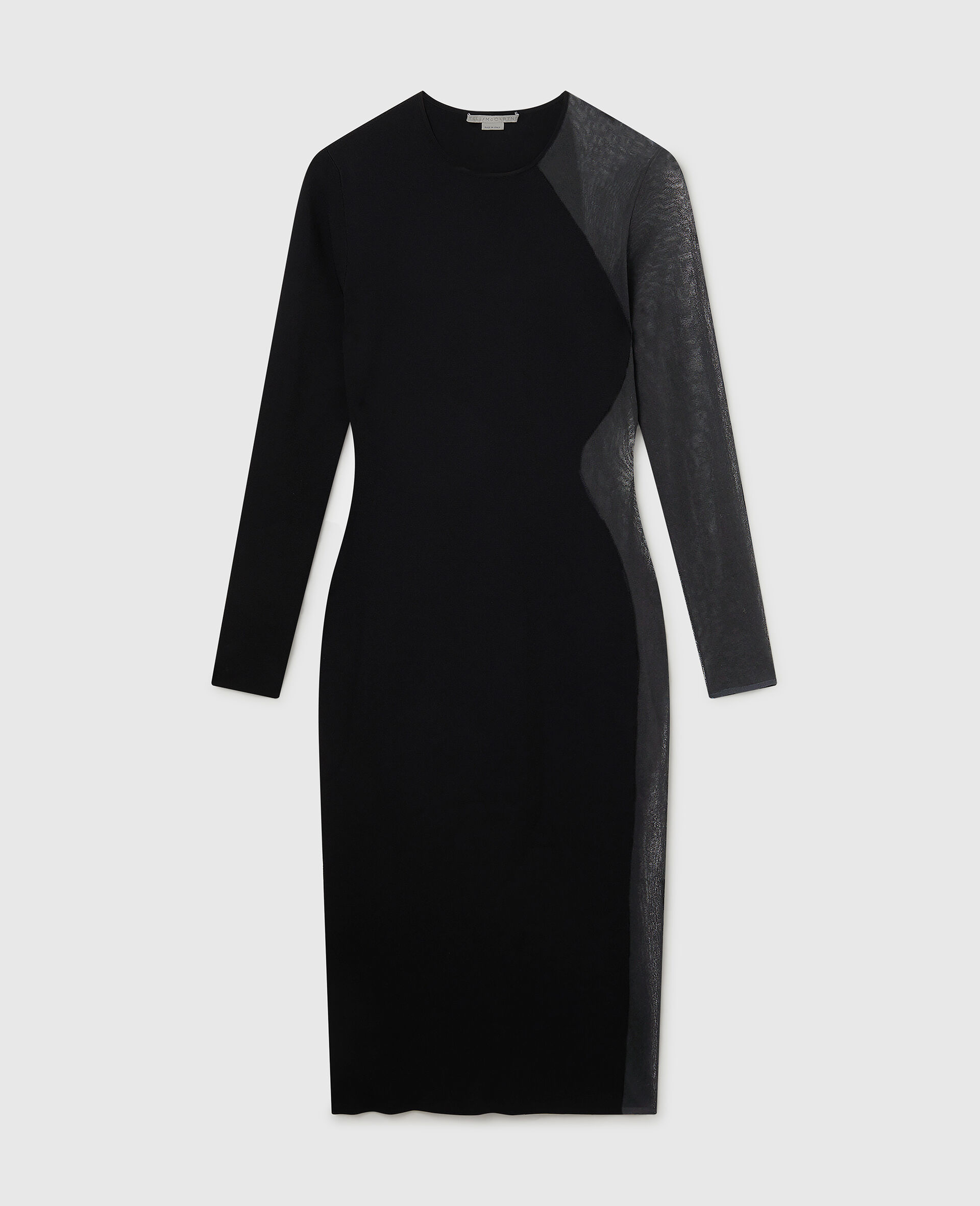 Miracle Long-Sleeve Compact-Knit Dress-Black-large image number 0