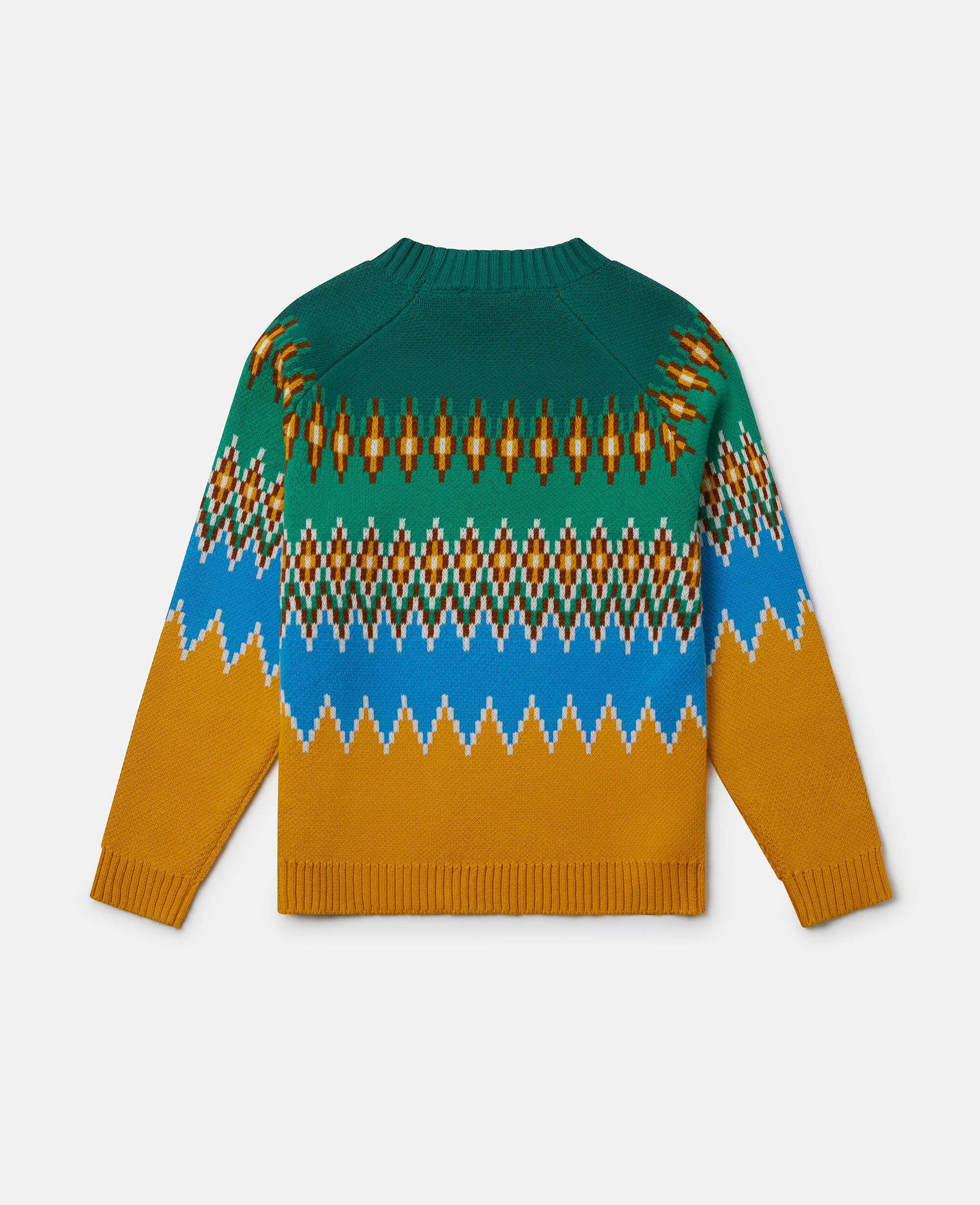 Women Multicolour Zig Zag Fair Isle Knit Jumper Stella McCartney GB