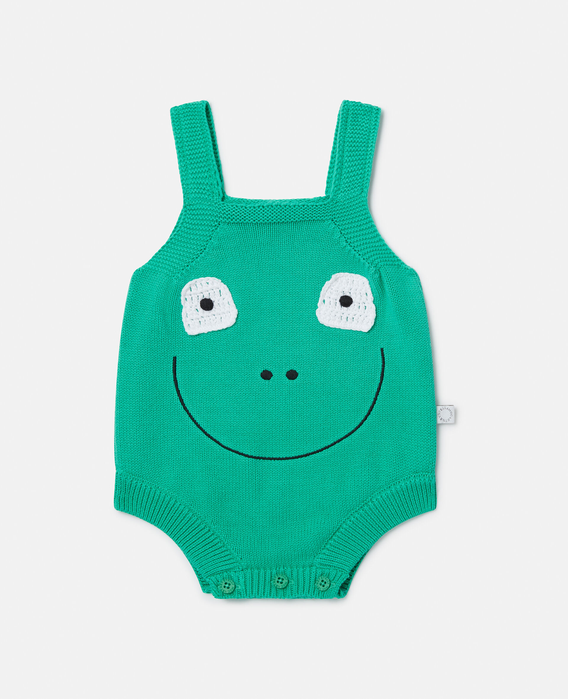 Frog Graphic Embroidered Romper-Green-large image number 0