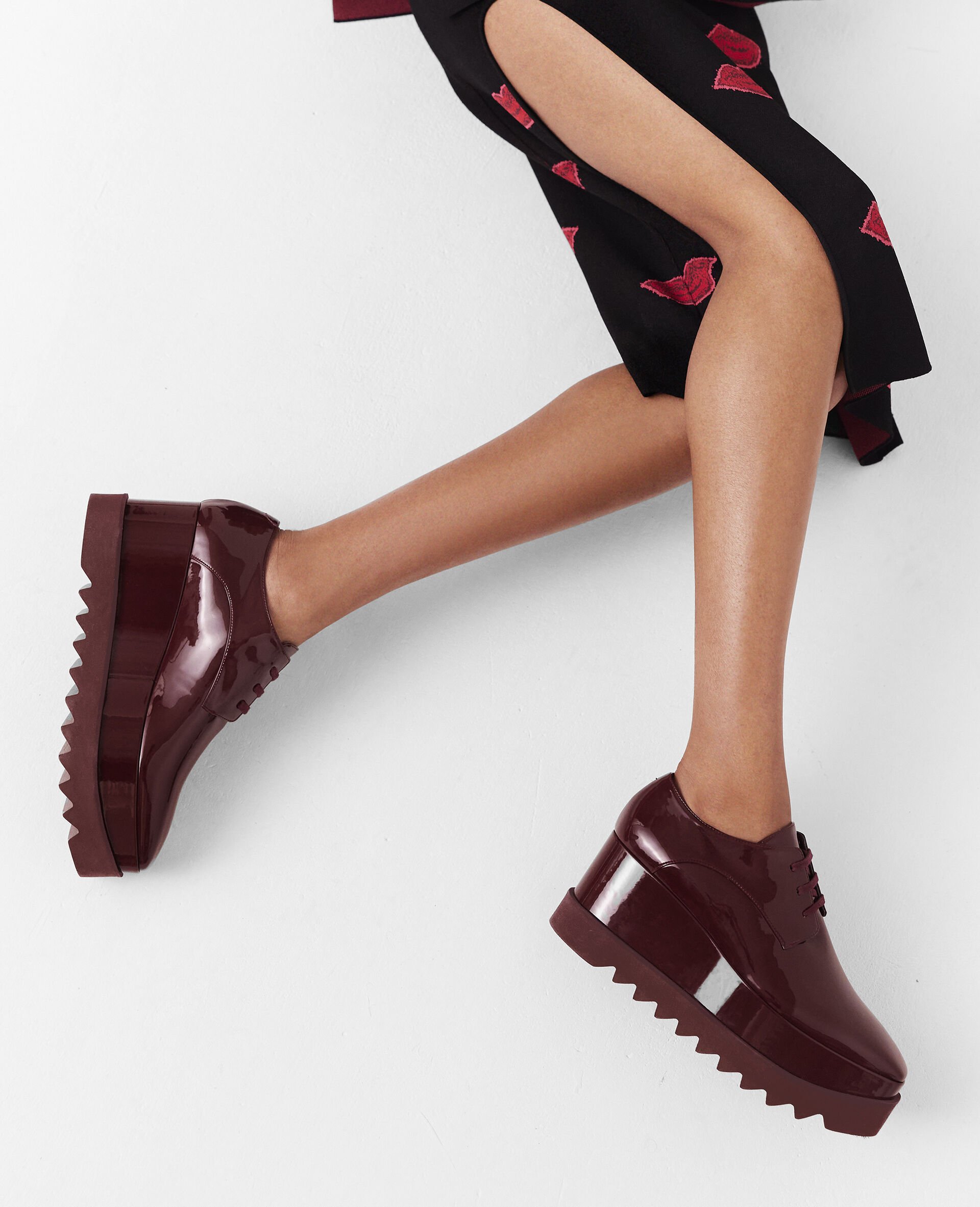 Limited Edition Elyse Monochrome Platforms-Burgundy-medium