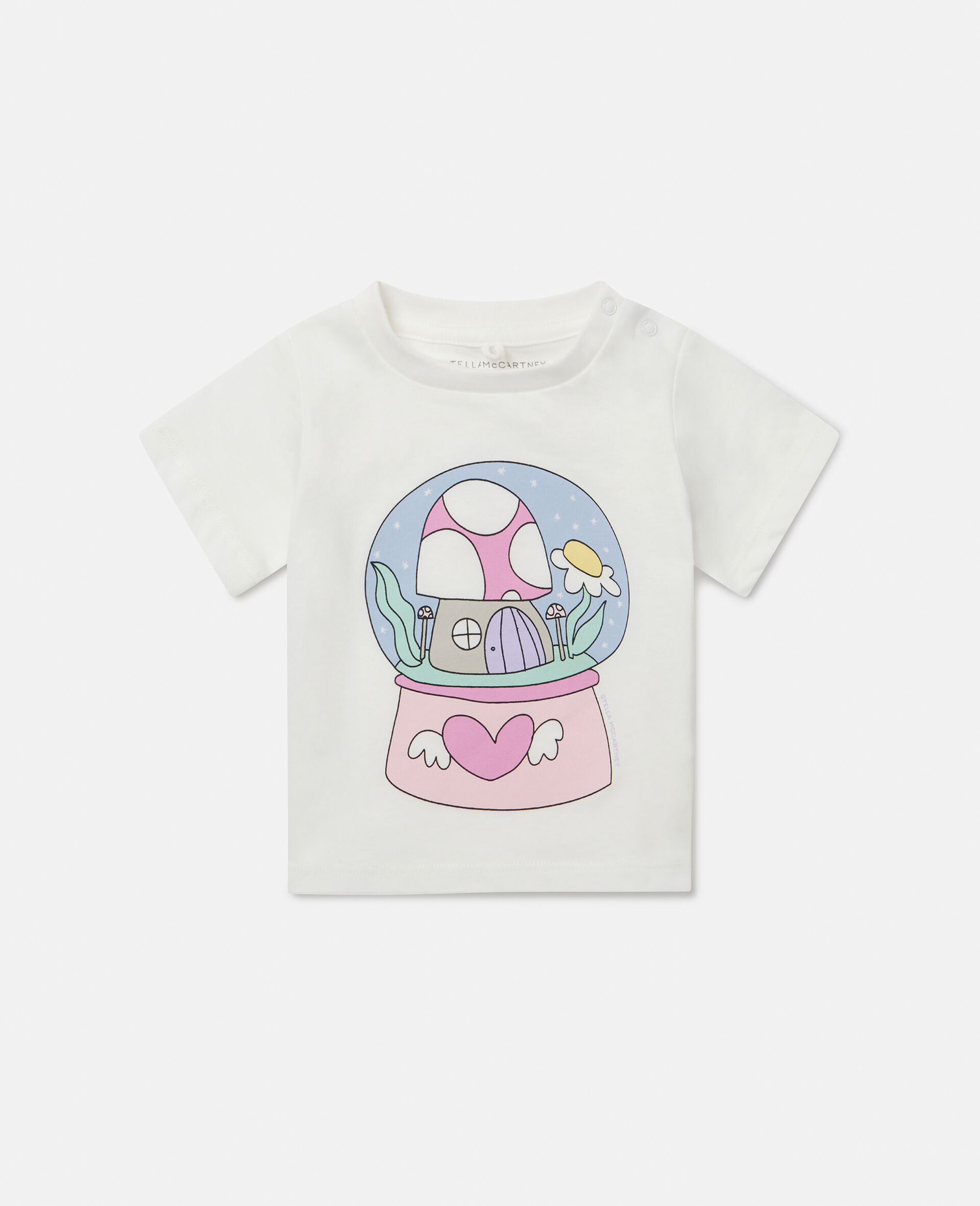 Ladybird Knitted Crewneck Cardigan -White-large image number 0