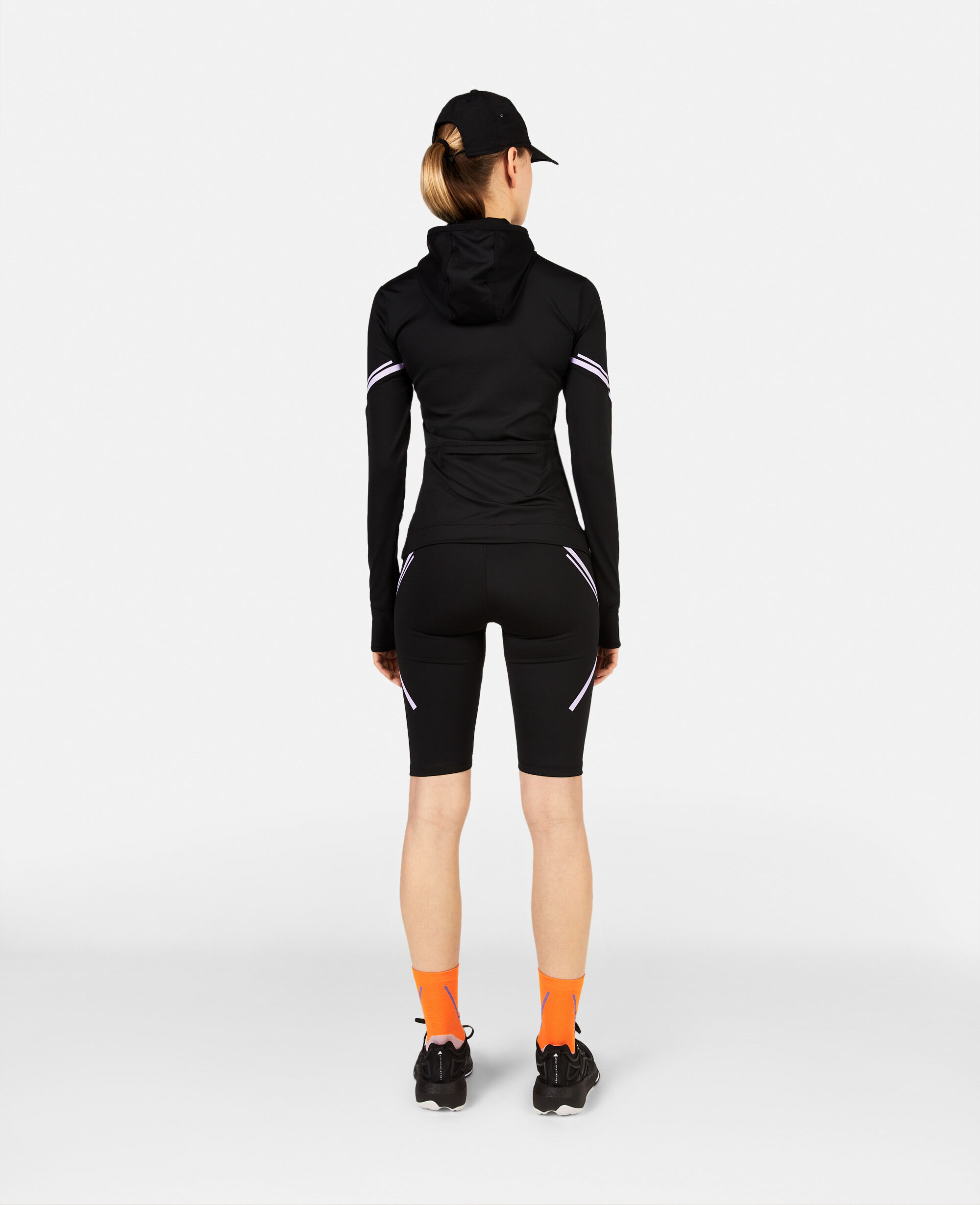 Women Black/Purple Glow TruePace Half Zip Hooded Jacket