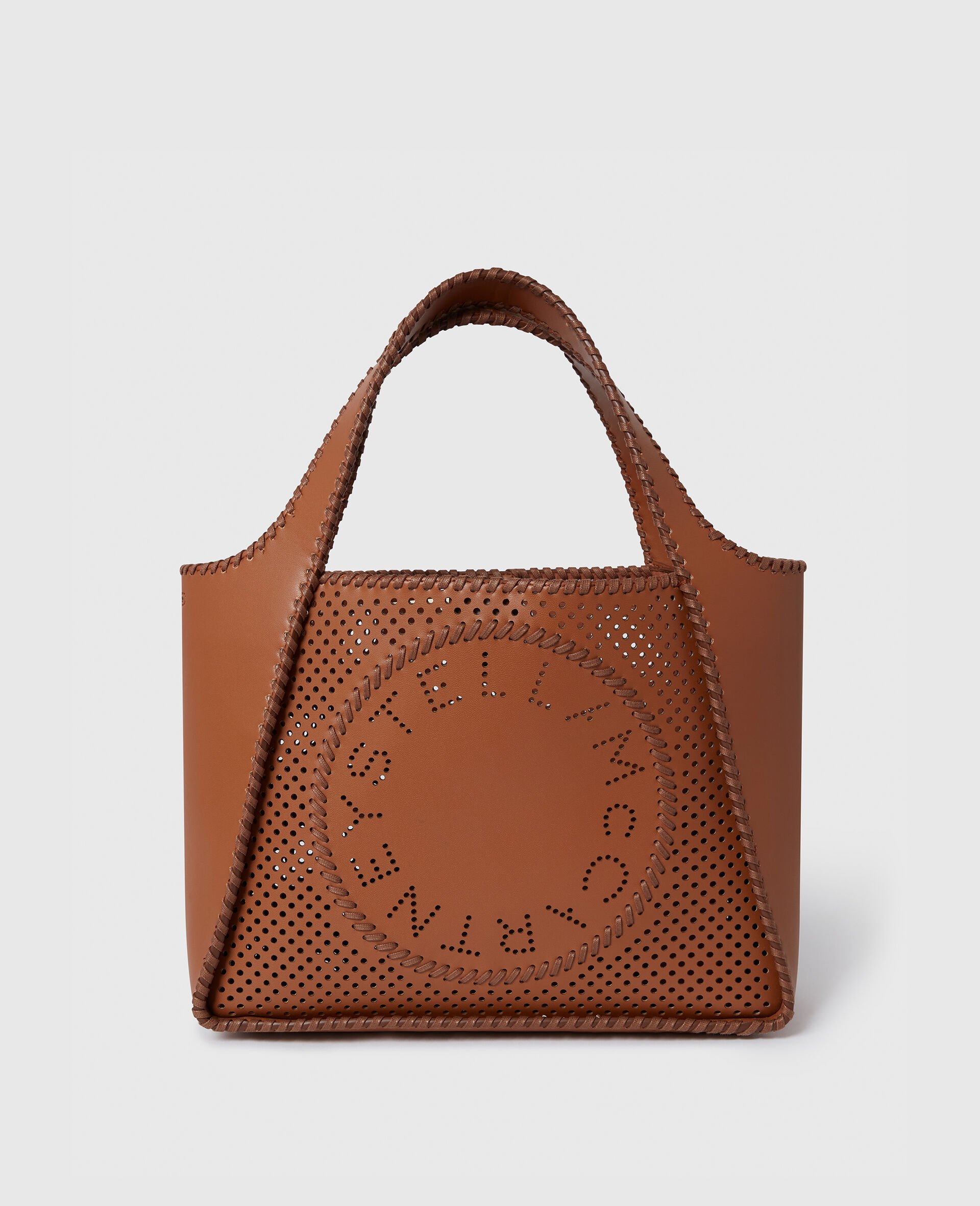 Logo Crossbody Tote Bag-Brown-medium