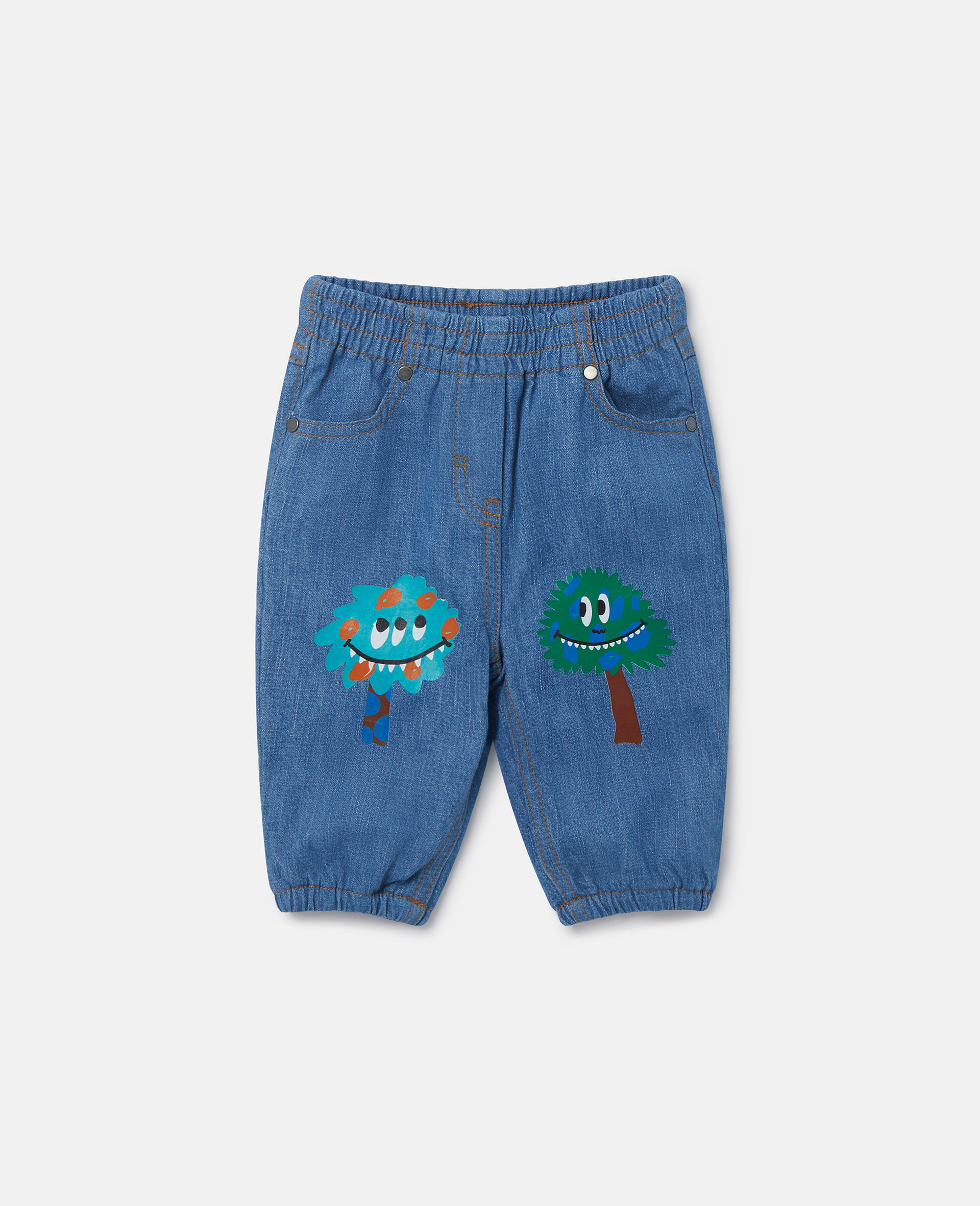 Jeans mit Monstergesichtern-Bunt-large image number 0