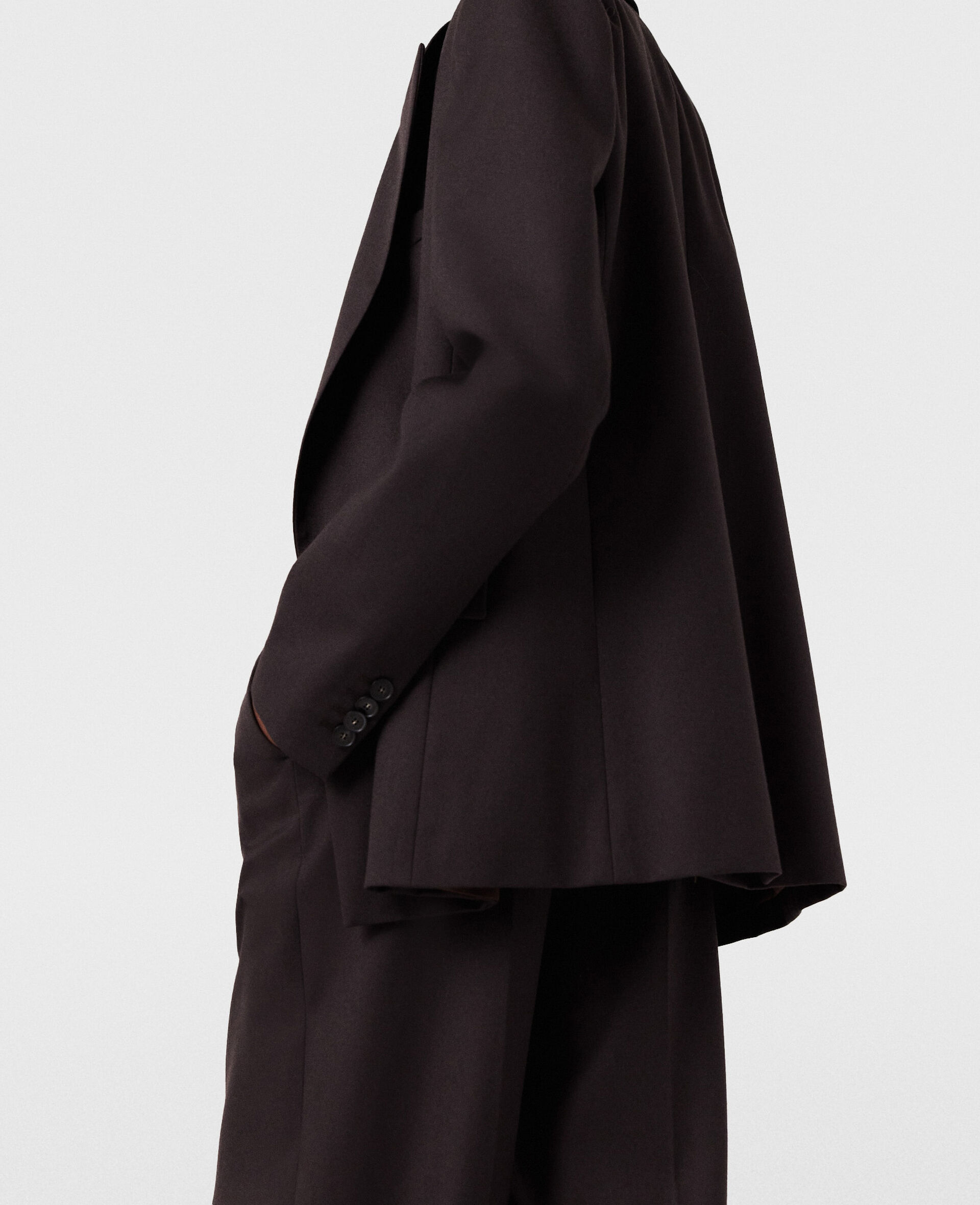 Blazer Doppiopetto in Lana-Marrone-large image number 3