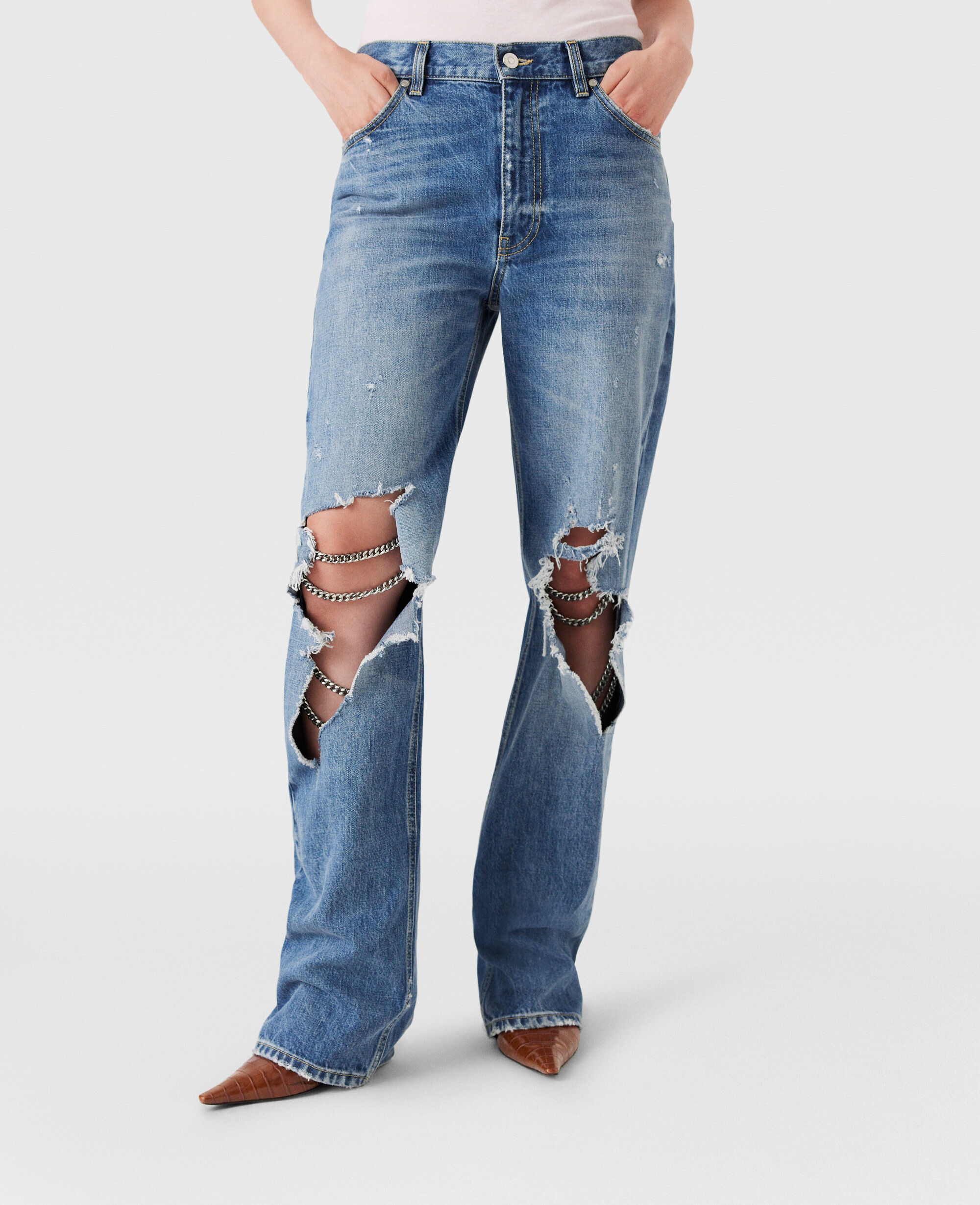 デニム・ジーパン STELLA MCCARTNEY Bootcut jeans Blue 6D03373SQH00 STELLA MCCARTNEY Bootcut jeans Blue 6D03373SQH00 (Stella