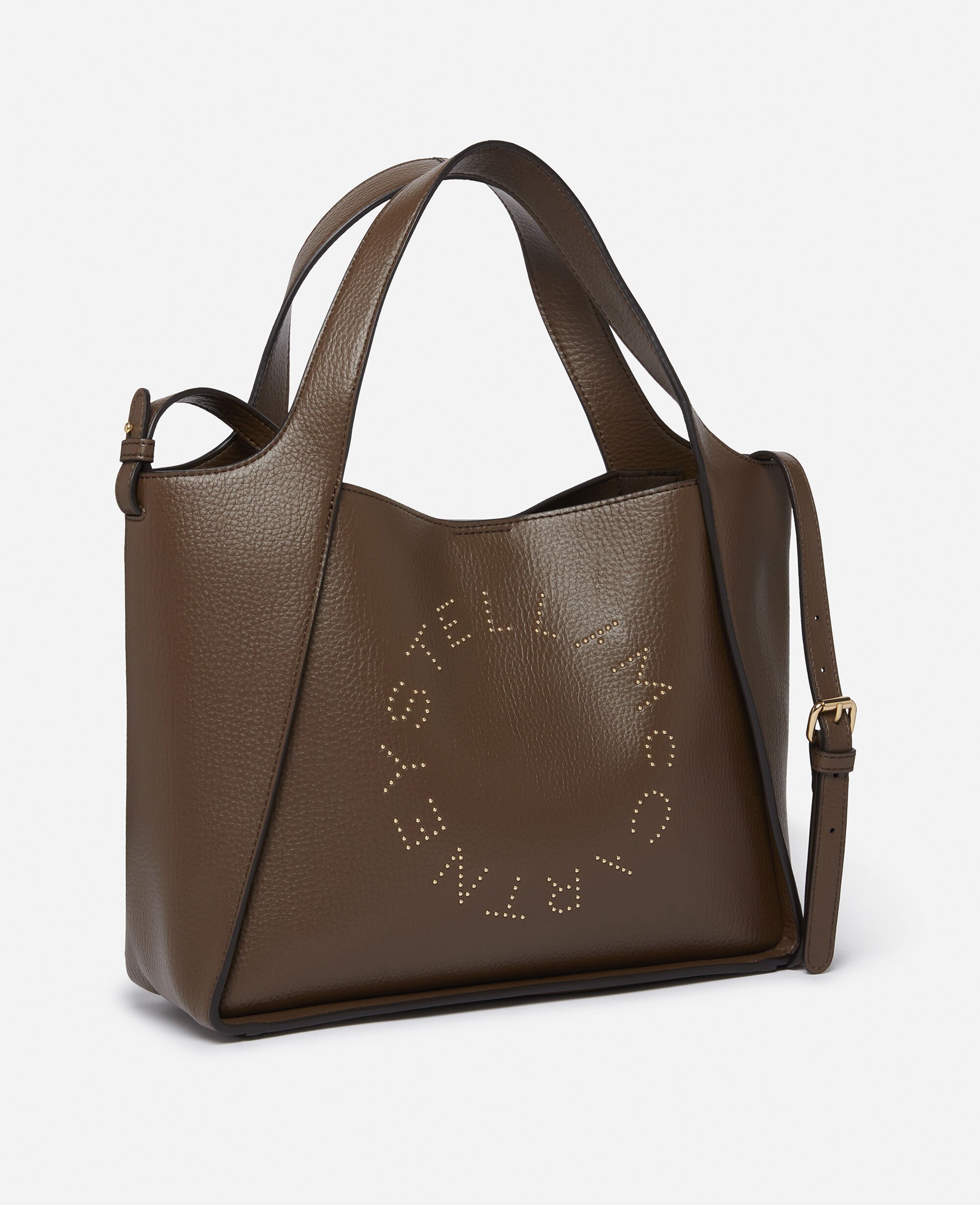 Women Chocolate brown Logo Top Handle Crossbody Tote Bag