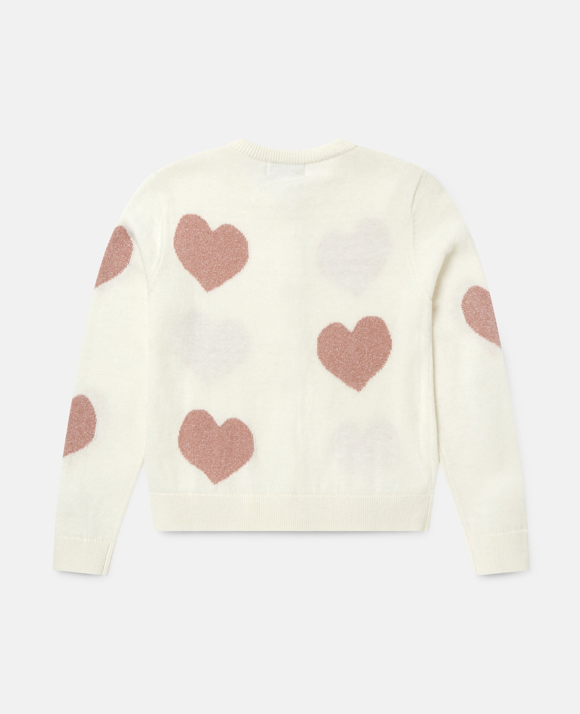 Hearts Knit Cardigan -White-large image number 3